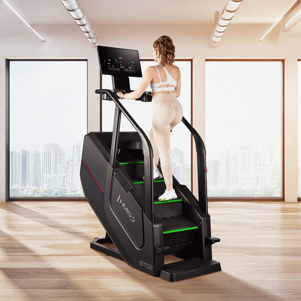 HMS Stepper ST02 Trainingstreppe Steppermaschine (Spar-Set, Elektromagnetisches System), 15 Geschwindigkeitsstufen (14–160 Schritte/Min) 40 Trainingsprogramme