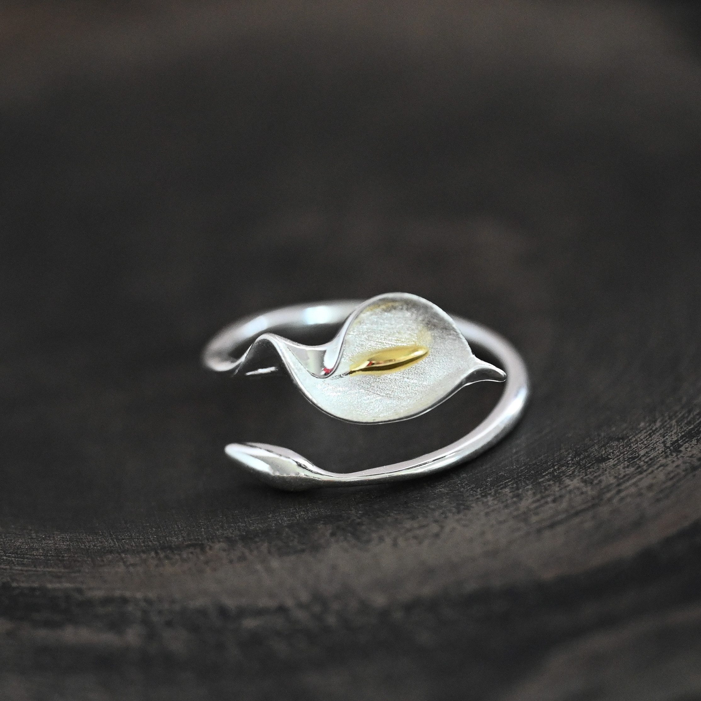 Runde Perlé Silberring eleganter Ring Calla günstig online kaufen