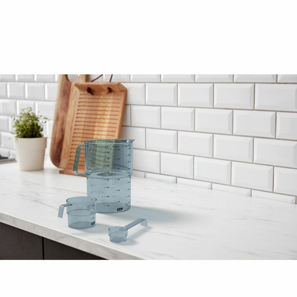 ROSTI Messbecher Deziliter Mensura Dusty Blue, 100 ml, SAN-Kunststoff