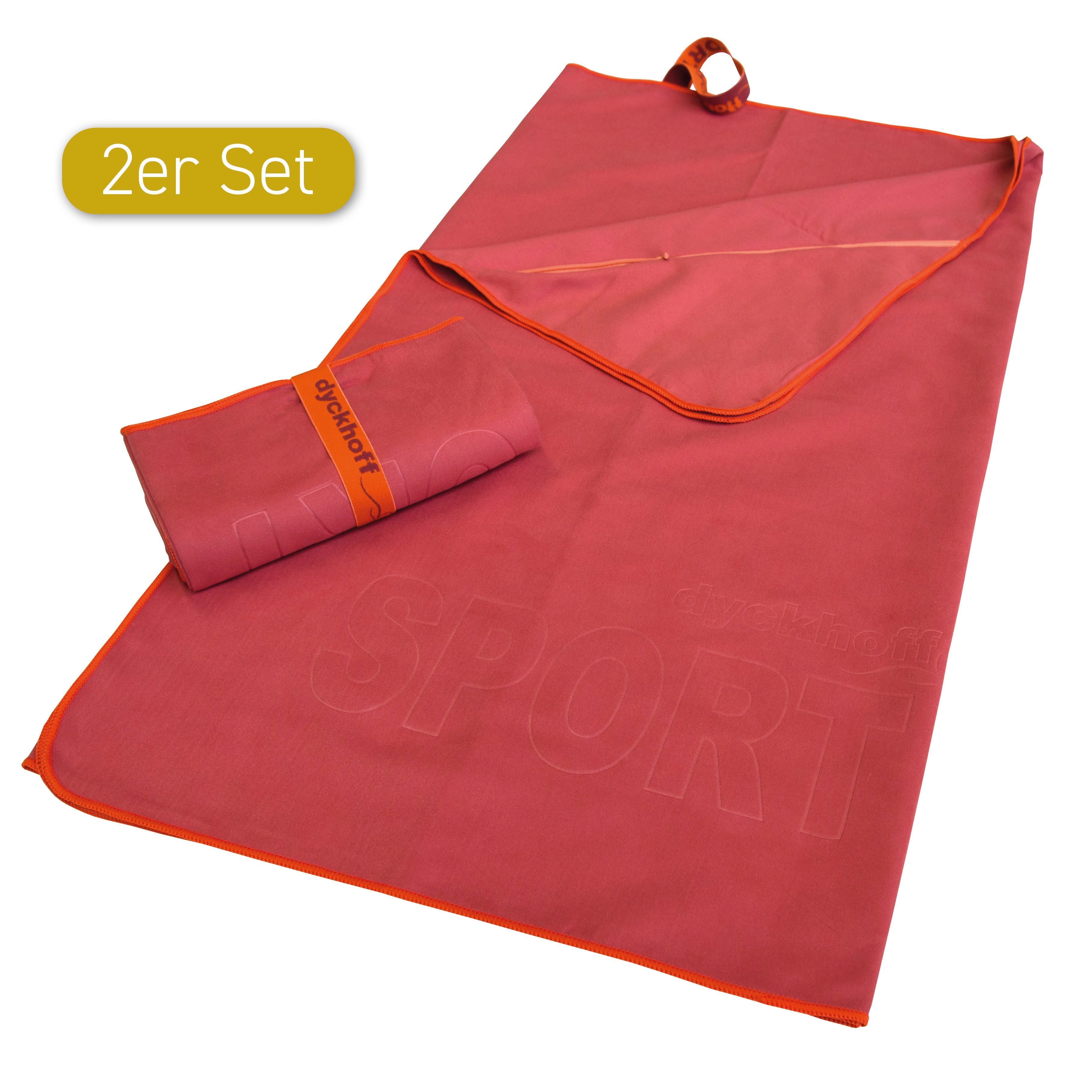 Dyckhoff Sporthandtuch Mikrofaser Sporttuch, Microfaser (2-St), auch als 2er Set erhätlich