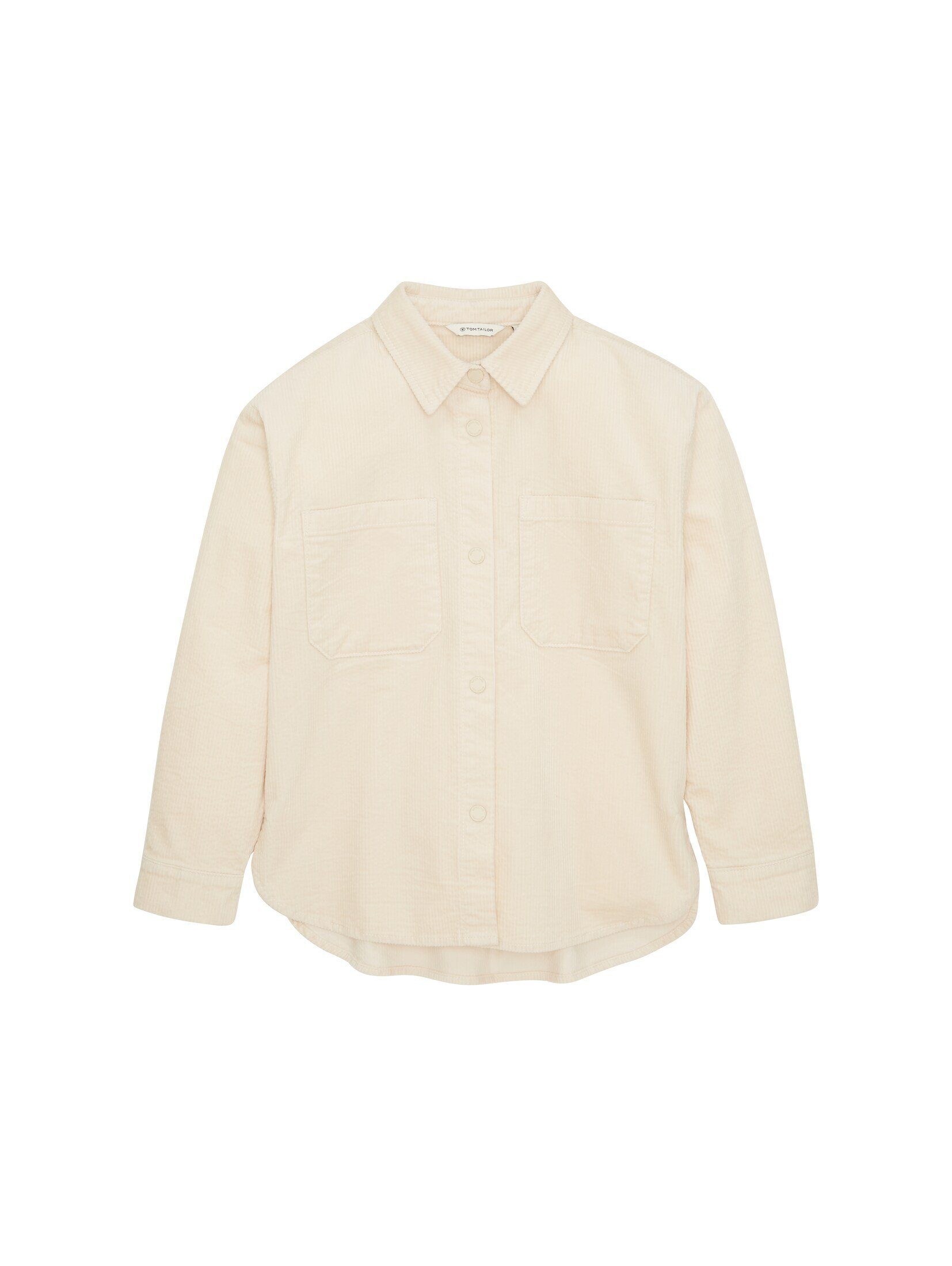 TOM TAILOR Cord-Overshirt Oversized Langarmhemd