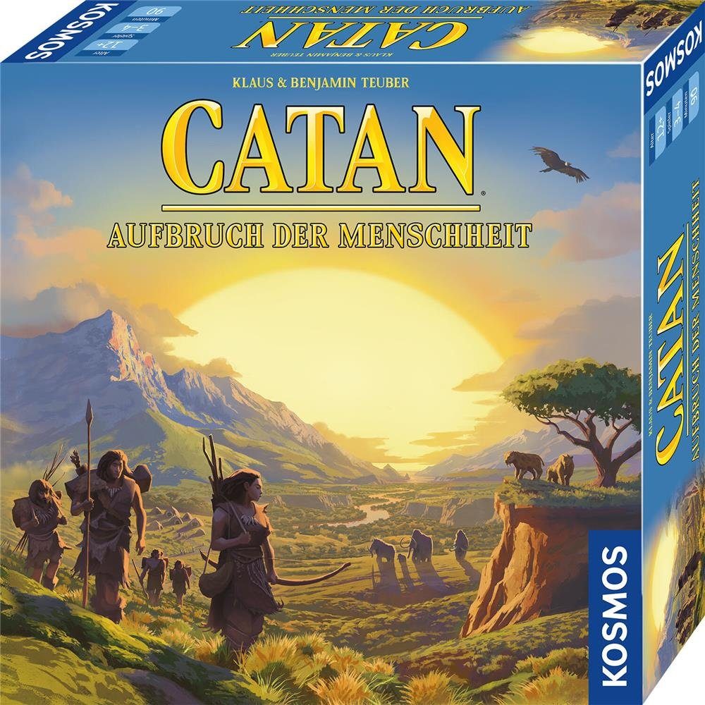 Kosmos Spiel CATAN Aufbruch der Menschheit, Strategiespiel Brettspiel Gesellschaftsspiel ab 12 Jahren