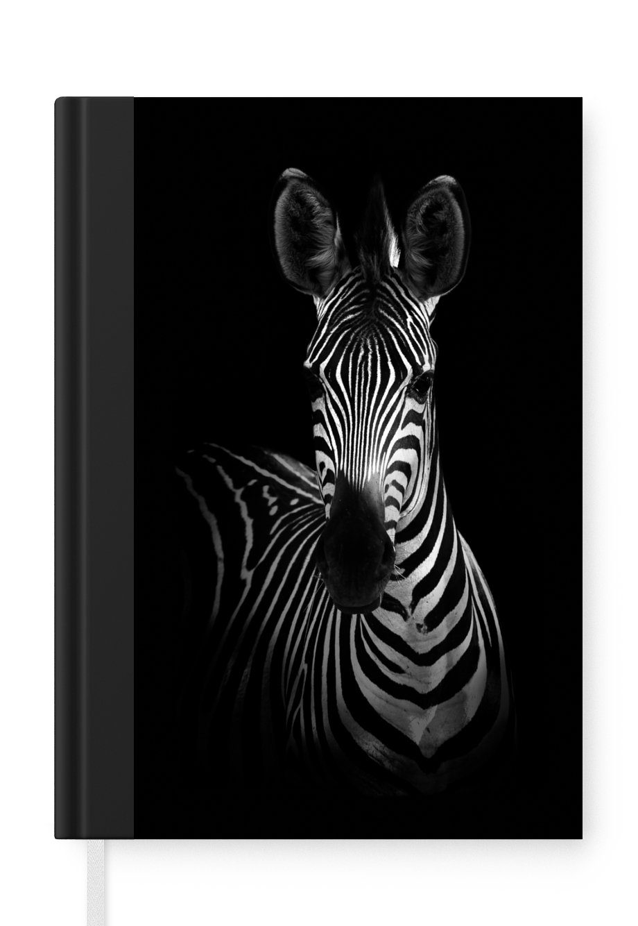 MuchoWow Notizbuch Zebra - Tiere - Safari - Schwarz, Journal, Merkzettel, Tagebuch, Notizheft, A5, 98 Seiten, Haushaltsbuch