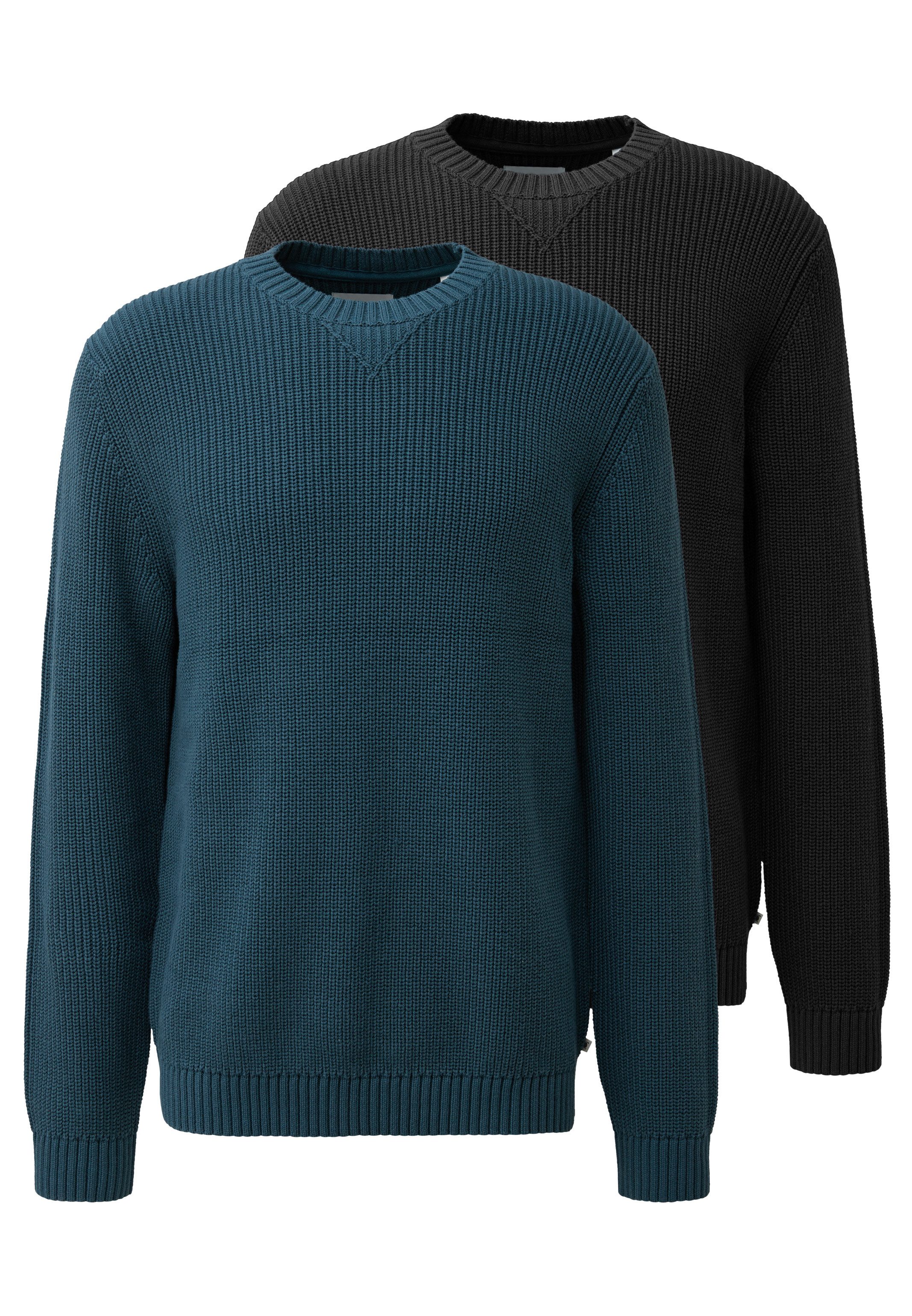 s.Oliver Sweatshirt 2er Pack Basic (Spar-Set, 2-tlg) Pullover - Baumwolle - Atmungsaktiv - Baumwolle für hohen Komfort