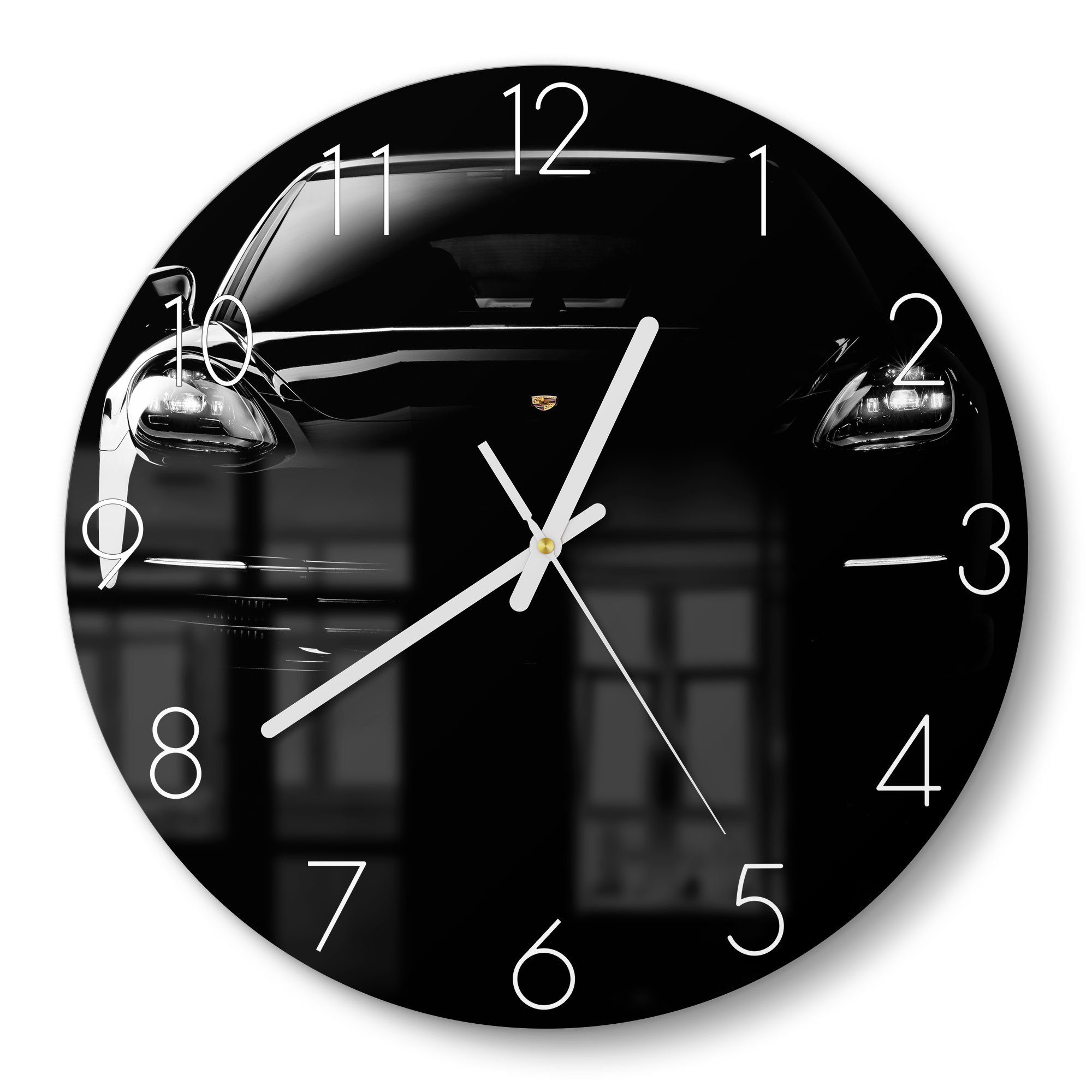 DEQORI Wanduhr 'Porsche Panamera Front' (Glas günstig online kaufen