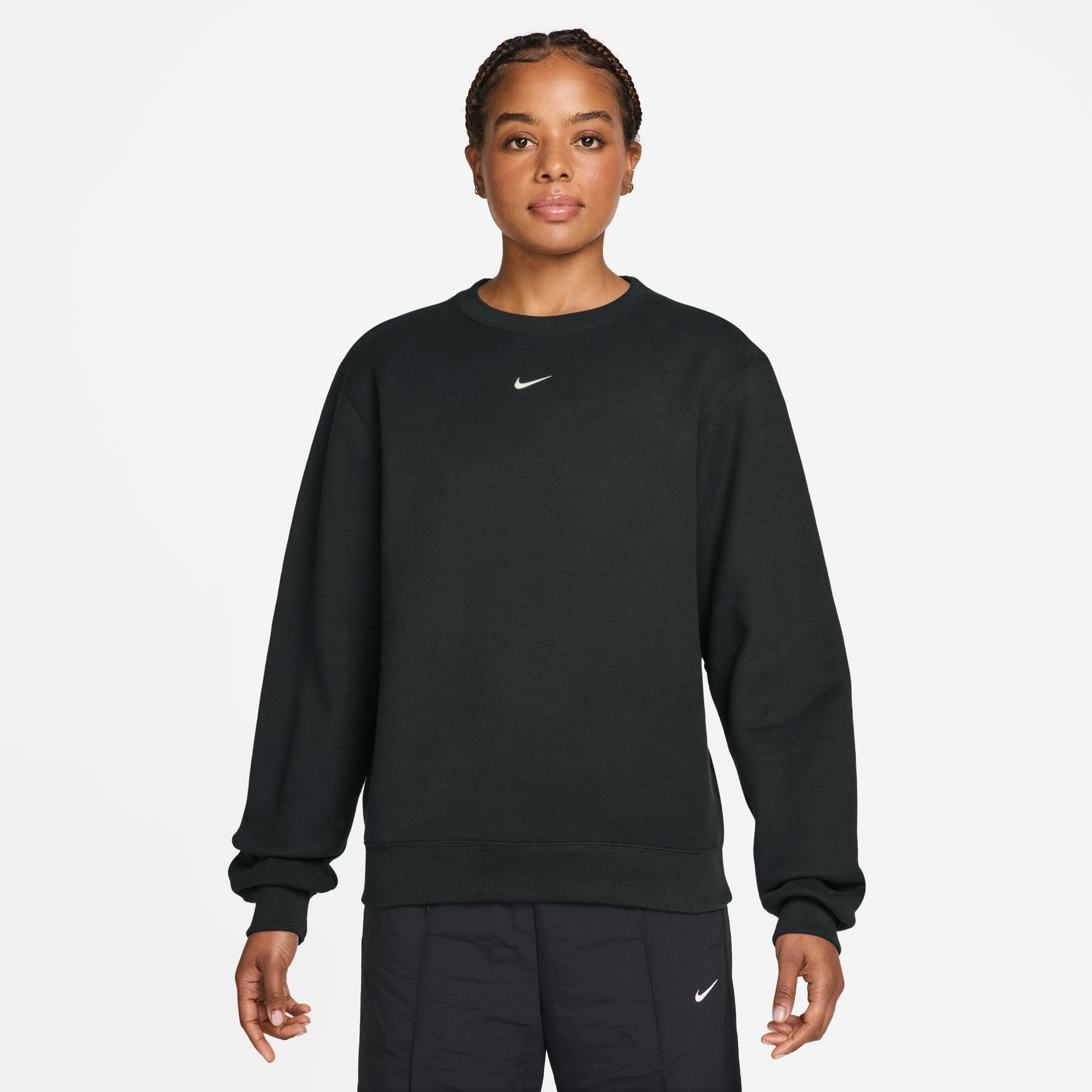 Nike Sportswear Sweatshirt W NK STDO FLC MW STD CREW mit Rundhalsausschnitt, in normaler Länge