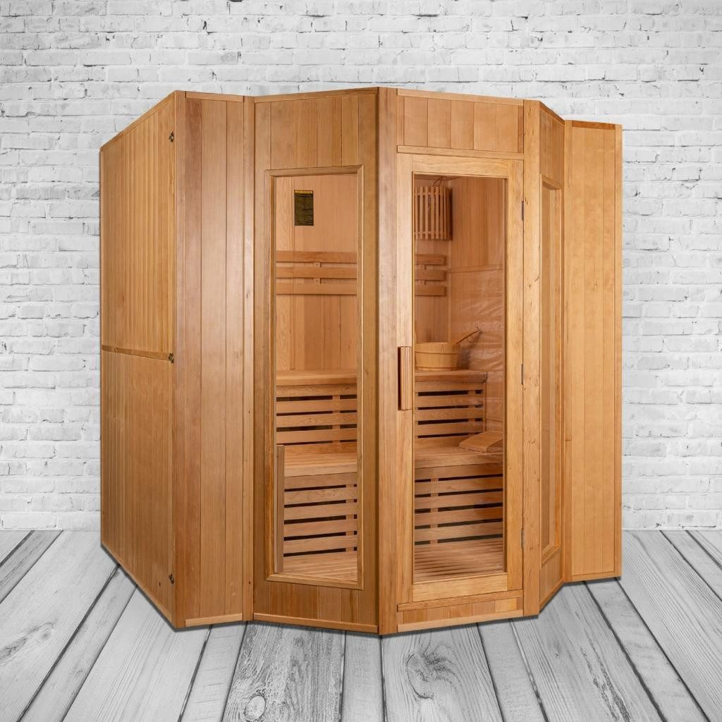 PureHaven Sauna Finnische Sauna Alaska II 175x200x200 cm