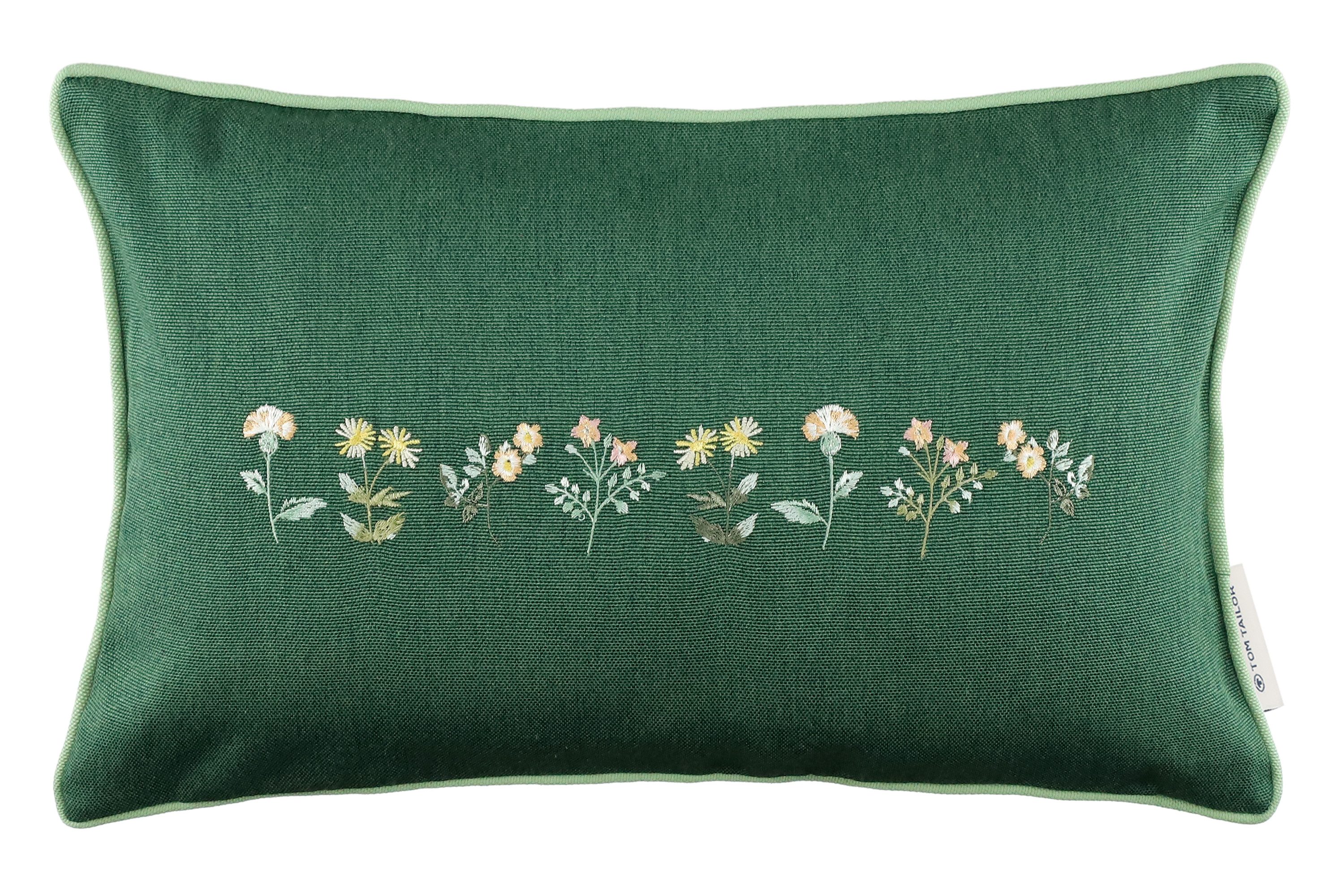 TOM TAILOR HOME Kissenbezug Meadow, (1 Stück), Blickfang mit Blumenstickerei