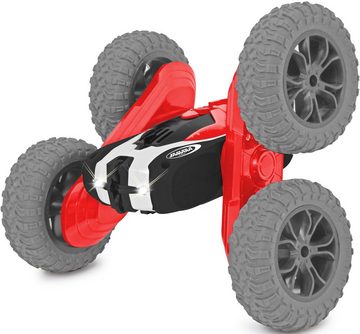 Jamara RC-Auto SpinX Stuntcar 2,4GHz, rot-schwarz, mit zuschaltbarem LED-Licht