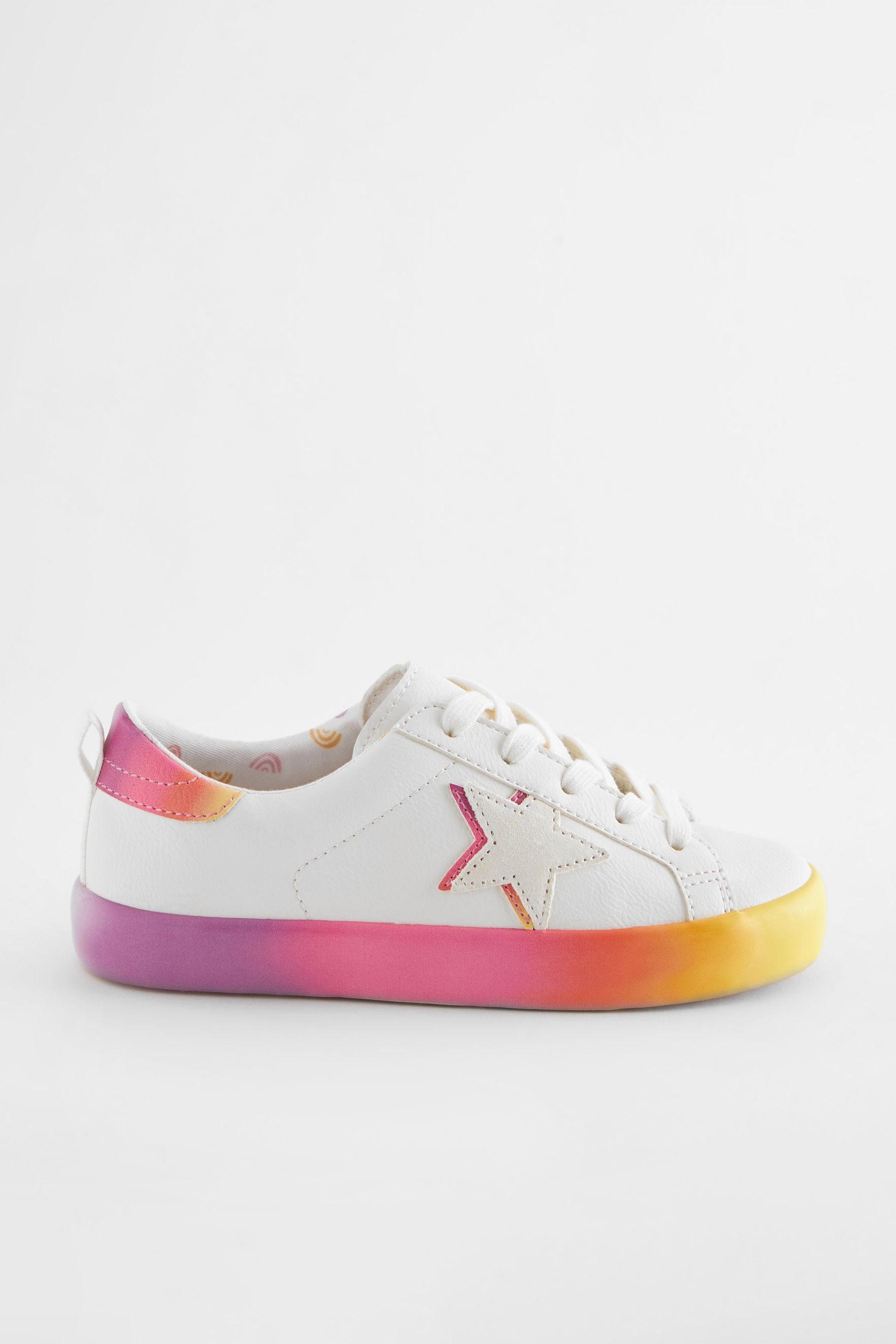 Next Schnür-Sneaker mit Stern, weite Passform Sneaker (1-tlg) Pink/White Multi