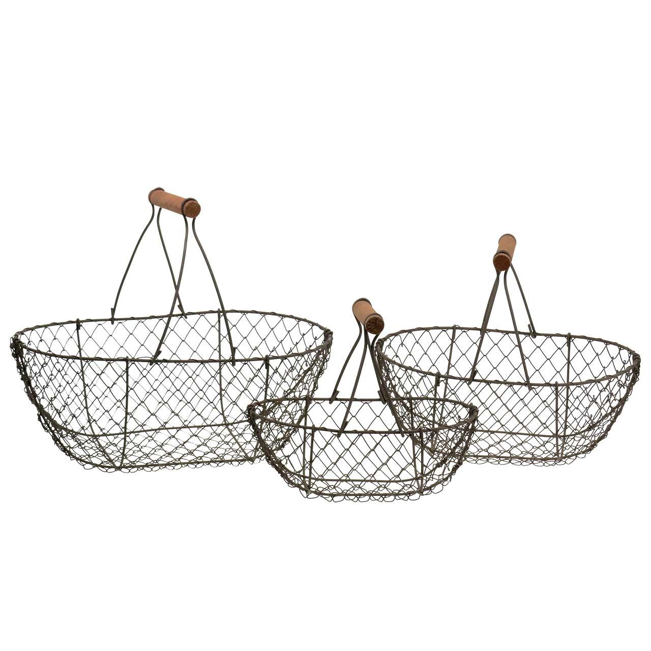 Viana Gartenfigur Drahtkorb Vintage Deko Design günstig online kaufen