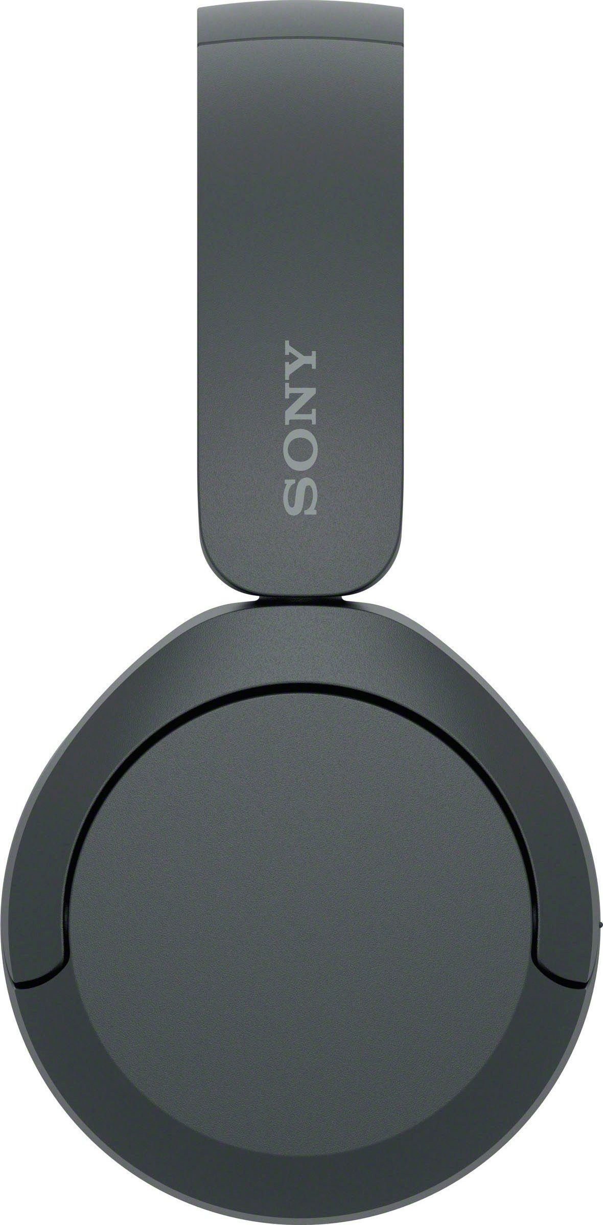 Sony WHCH520 50 Bluetooth, Siri, Google Schwarz On-Ear-Kopfhörer Rauschunterdrückung, Akkulaufzeit) (Freisprechfunktion, Assistant, Std
