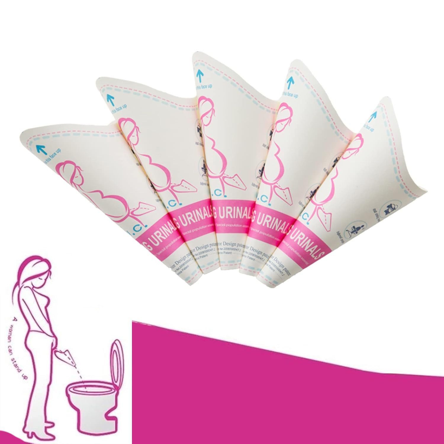 FELIXLEO Urinal Urinal für Frauen - Pinkelhilfe für Damen & Schwangere, (100-tlg)
