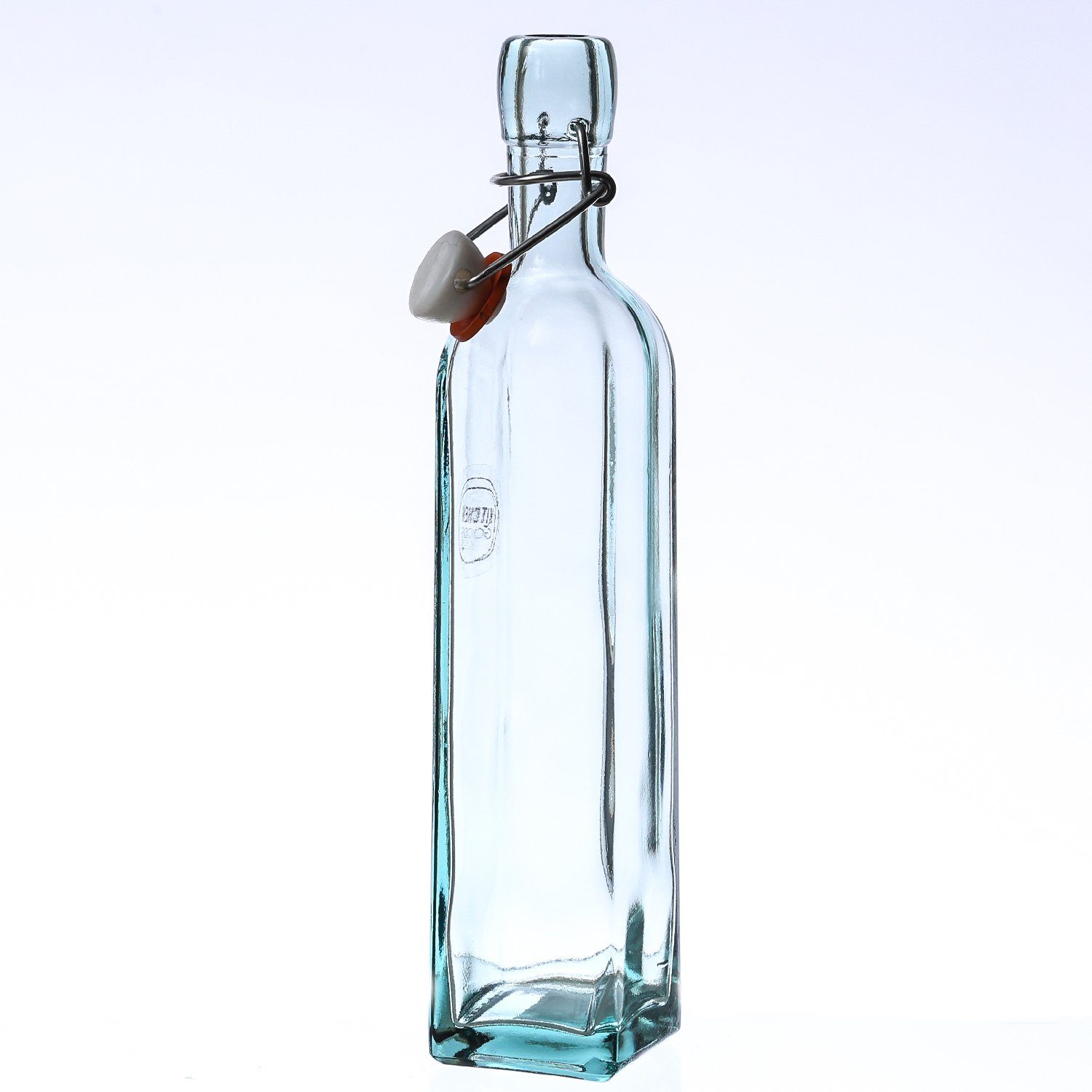 MARELIDA Trinkflasche Glasflasche mit Bügelverschluss Recyclingglas 380ml Vorratsflasche