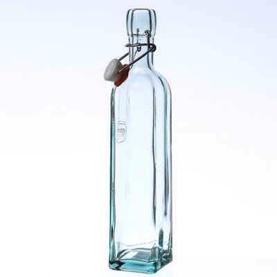 MARELIDA Trinkflasche Glasflasche mit Bügelverschluss Recyclingglas 380ml Vorratsflasche