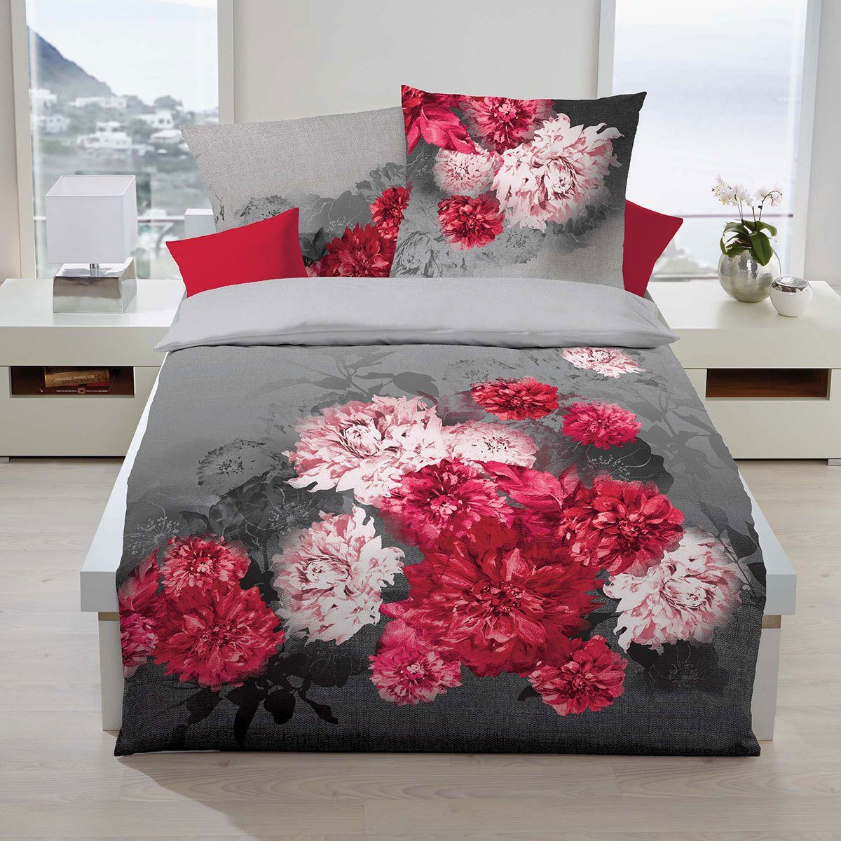 TRAUMSCHLAF Bettwäsche Flamenco, Biber, 2 teilig, flauschig weiche Biber Qu günstig online kaufen