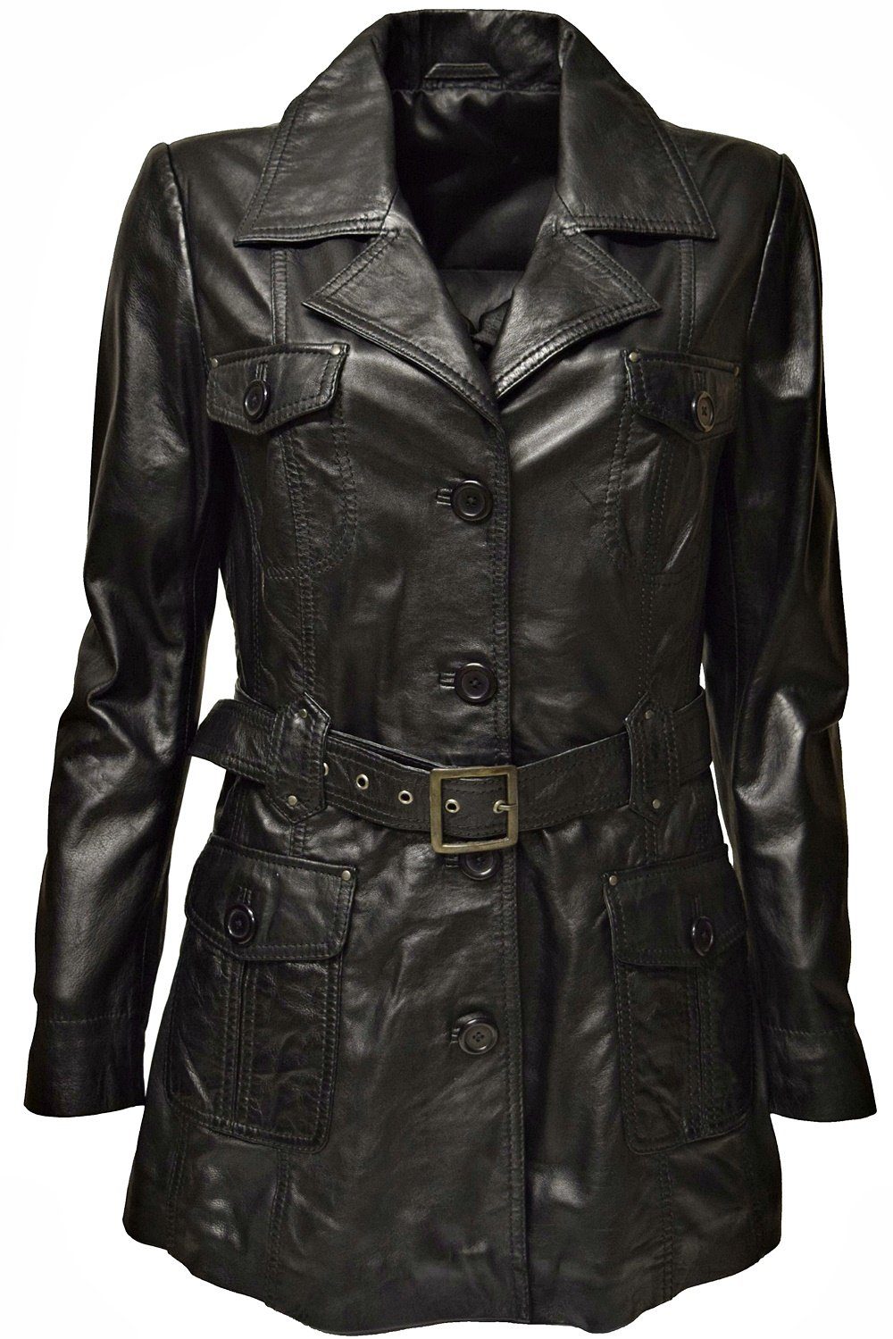 Zimmert Leather Ledermantel Sabina mit Ledergürtel, günstig online kaufen