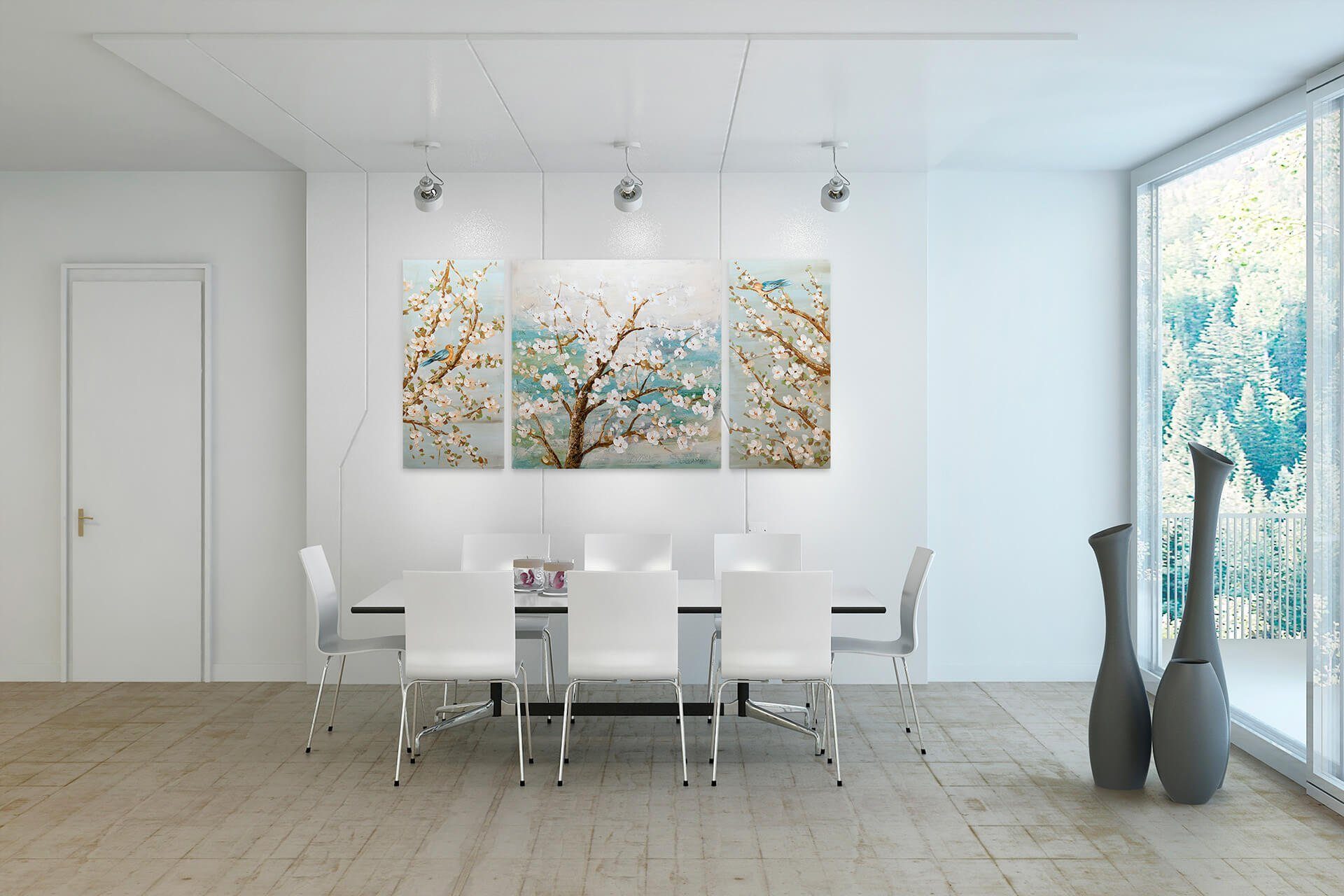200x100 Wandbild Wohnzimmer Together HANDGEMALT 100% Apart Leinwandbild cm, Gemälde KUNSTLOFT