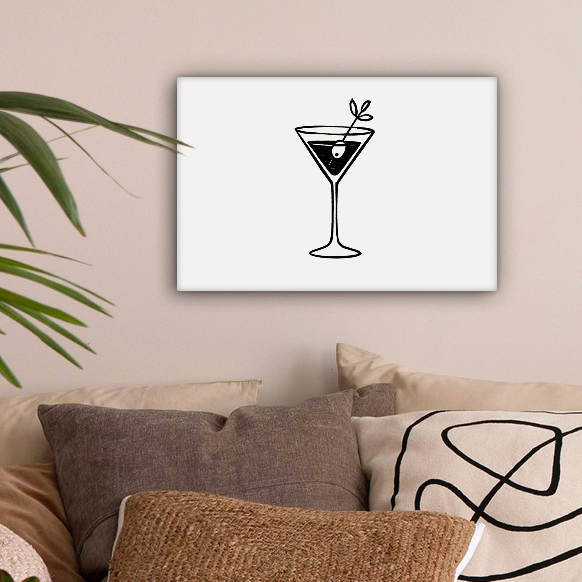 OneMillionCanvasses® Leinwandbild Cocktail - Glas - günstig online kaufen