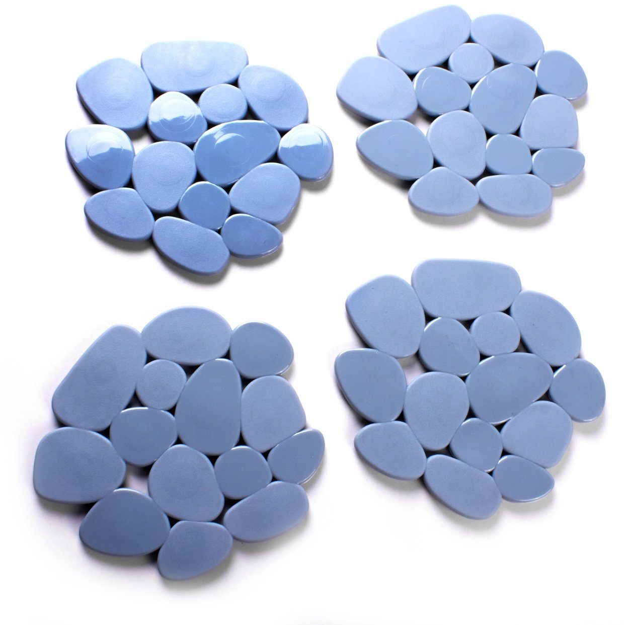 Wanneneinlage KIESELSTEIN, B: 13 cm, L: 12.2 cm, Packung, 4-tlg., Anti-Rutsch-Pads für Dusche und Badewanne, 4-er Set, PVC, attraktive Kieselstein-Optik, 12,2 x 13 cm, in vielen bunten Farben erhältlich