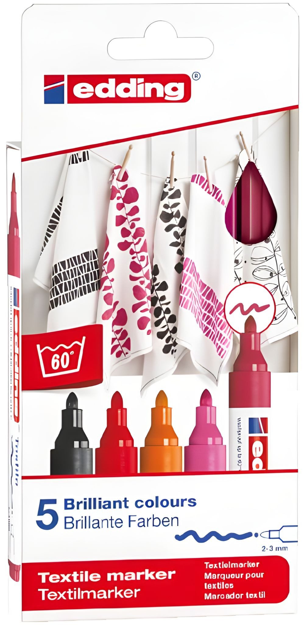 edding Marker Edding Mini Textmarker 7 5er-Blister sortiert pastell BTS