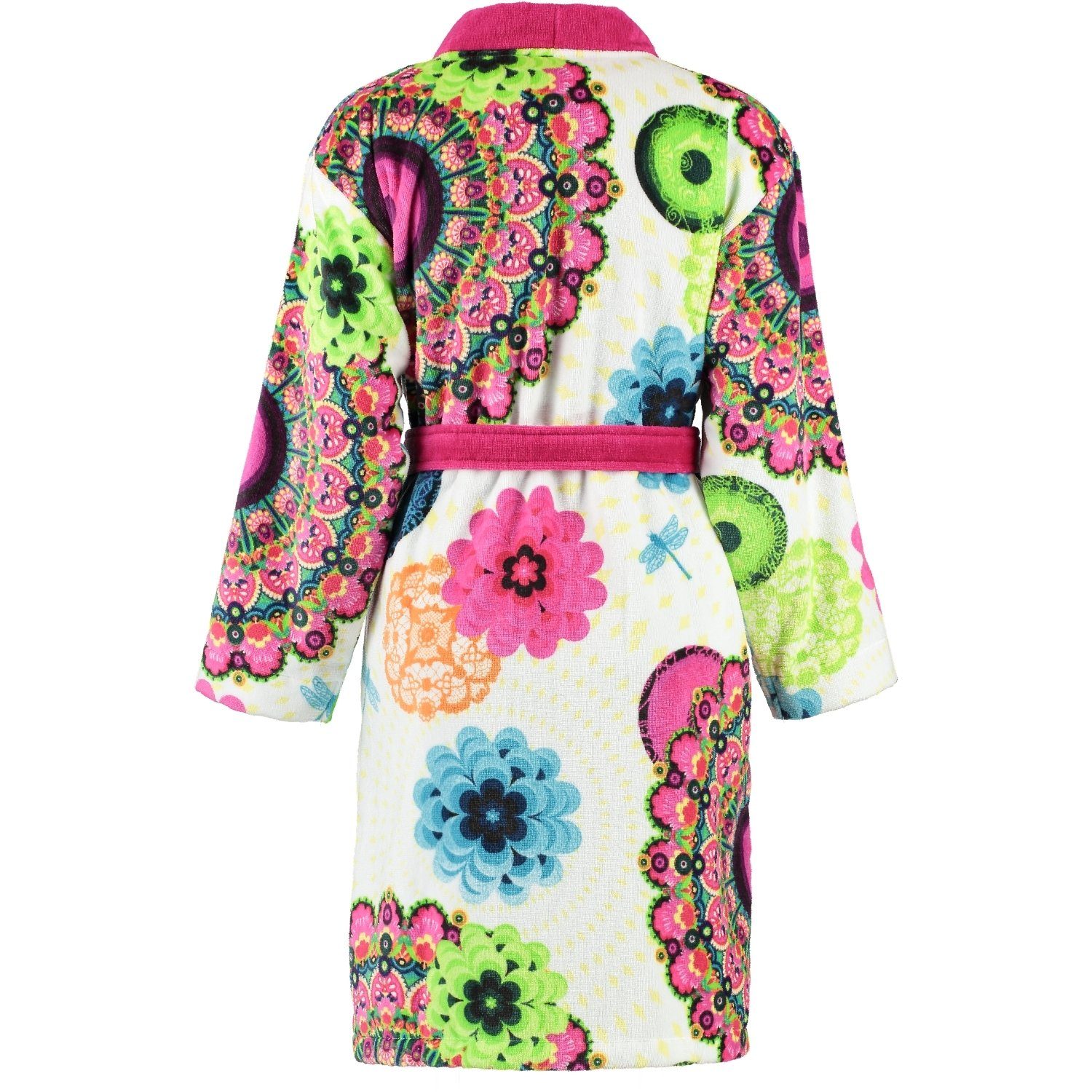 Desigual Damenbademantel Galactic Fair Kimono Velours, Kimono, 100%  Baumwolle