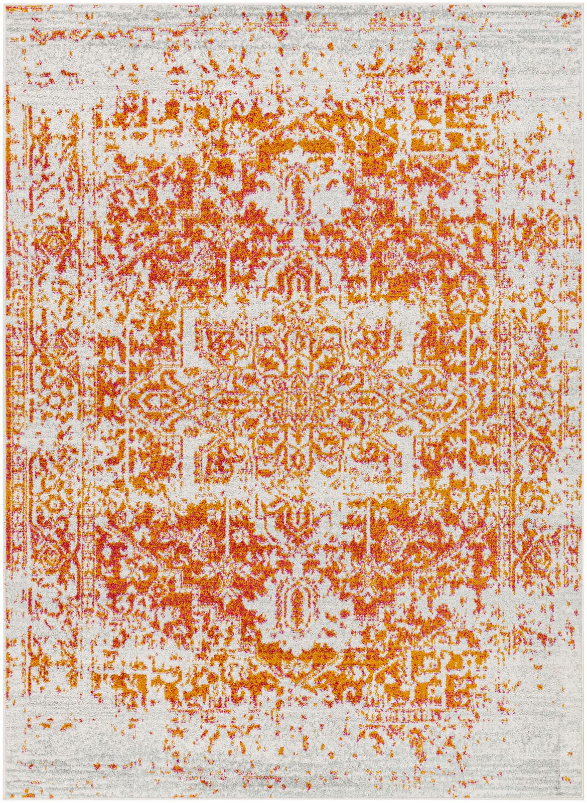Livabliss Teppich SYRACUSA, rechteckig, Höhe: 11 mm, Kurzflor Orientteppich, Wohnzimmer, Schlafzimmer, Orange