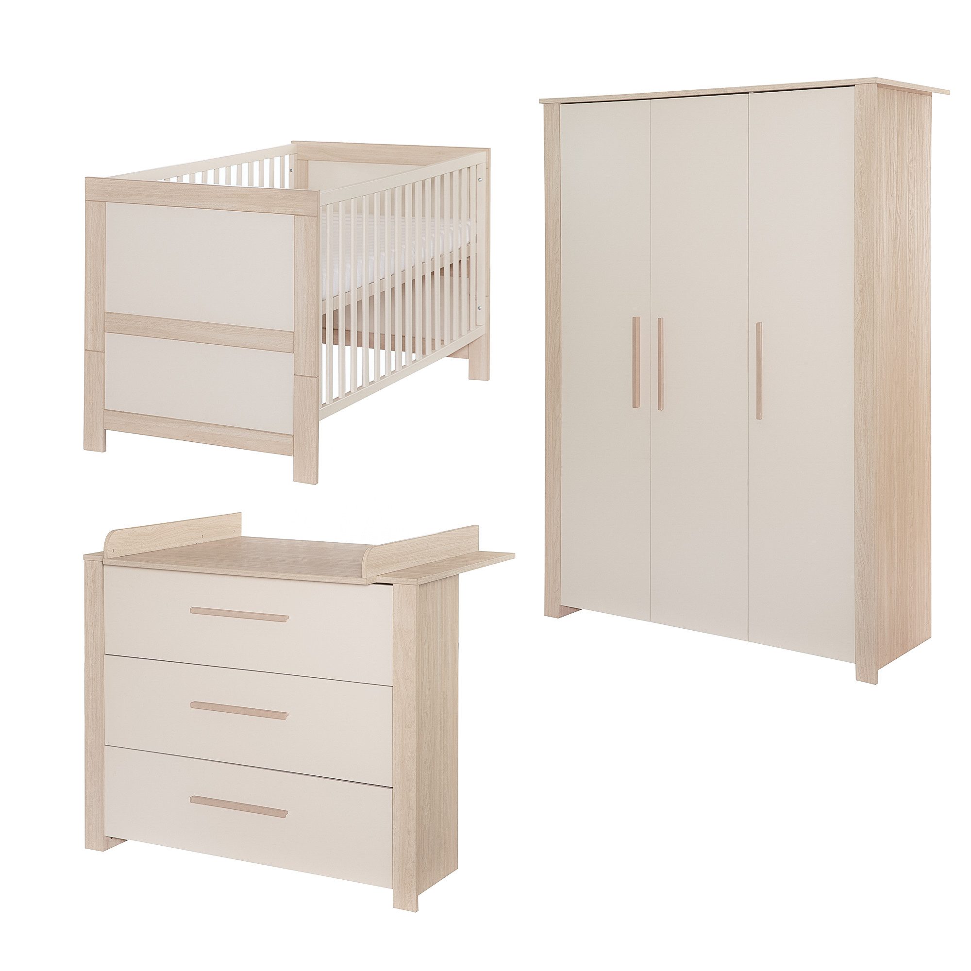 roba® Babyzimmer-Komplettset Momo - modernes Kinderzimmer aus Holz - Cashme günstig online kaufen