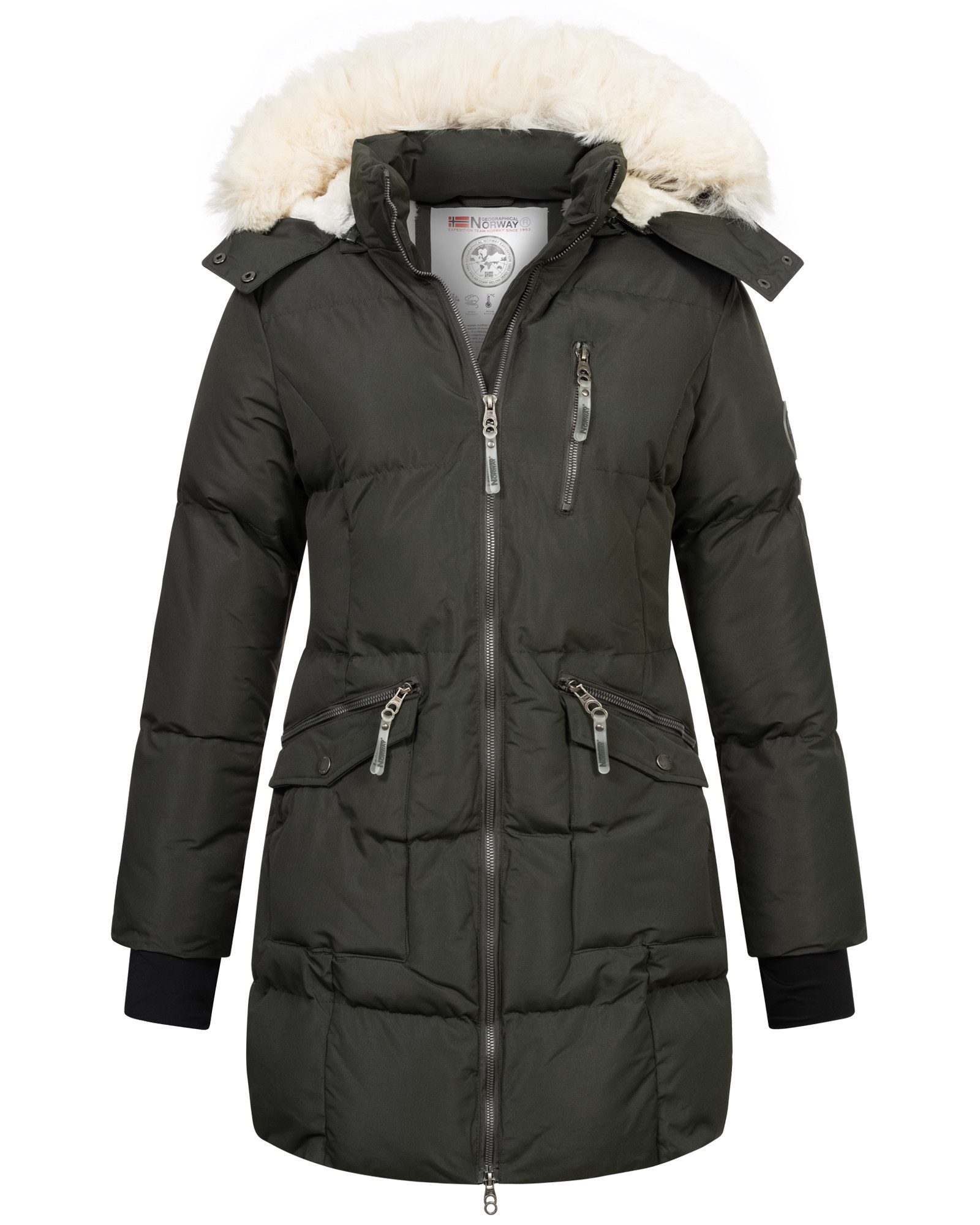 Geographical Norway Parka Damen Winter Jacke Mantel Parka Steppjacke Winterparka warm Outdoor