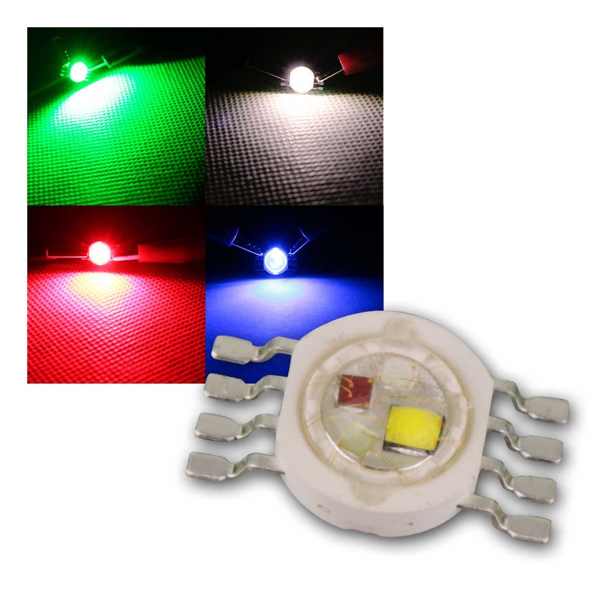 world-trading-net Modellbausatz 10 x Highpower LED 4x3W RGBW, Typ "WTN-3W-RGBW"