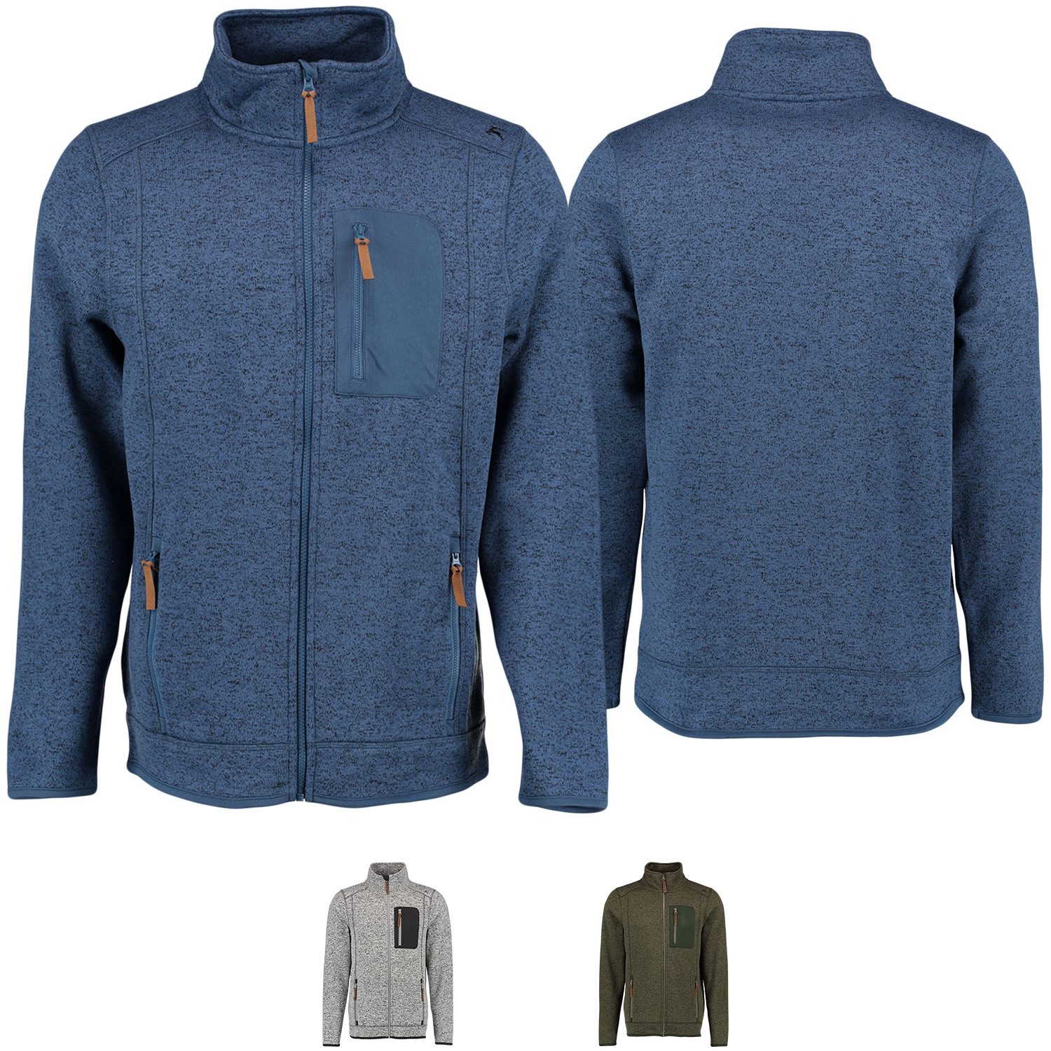 German Wear Strickfleecejacke OP7 Jagd Fleecepullover günstig online kaufen