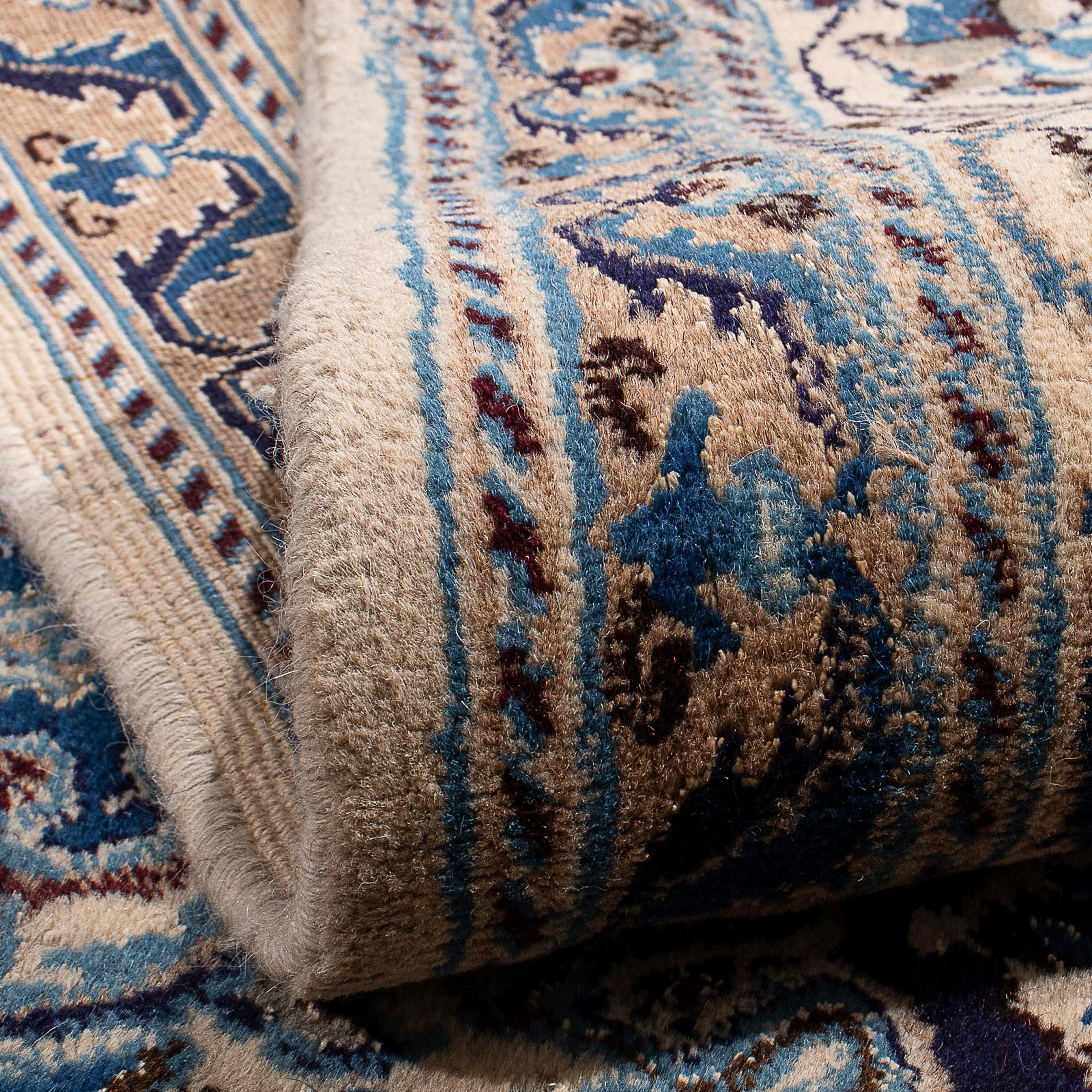 Orientteppich Perser - cm Wohnzimmer, 189 Nain blau, - morgenland, quadratisch, Zertifikat 10 mm, 196 Höhe: x mit Einzelstück Handgeknüpft, - quadratisch