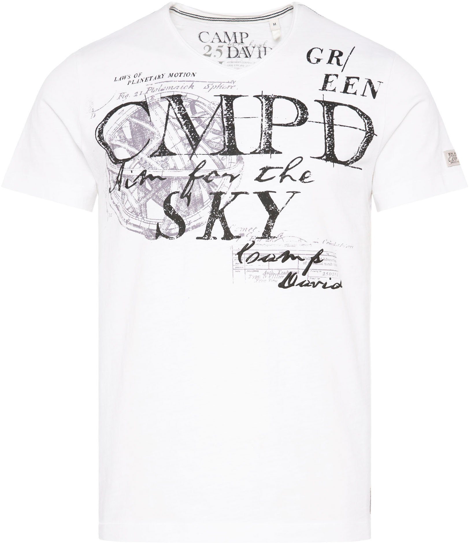 mit Logo-Druck CAMP T-Shirt opticwhite DAVID