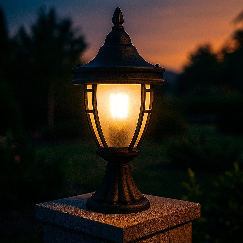 Maytoni Außen-Stehlampe, Leuchtmittel nicht inklusive, Außenlampe Stehleuchte Wegelampe schwarz Wetterfest IP44 D 18,2 cm