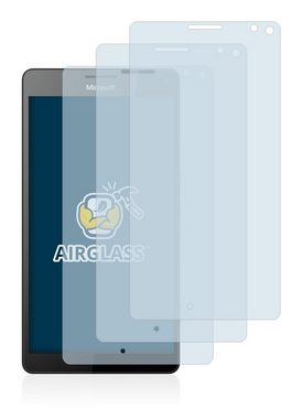 BROTECT flexible Panzerglasfolie für Microsoft Lumia 950 XL, Displayschutzglas, 3 Stück, Schutzglas Glasfolie klar