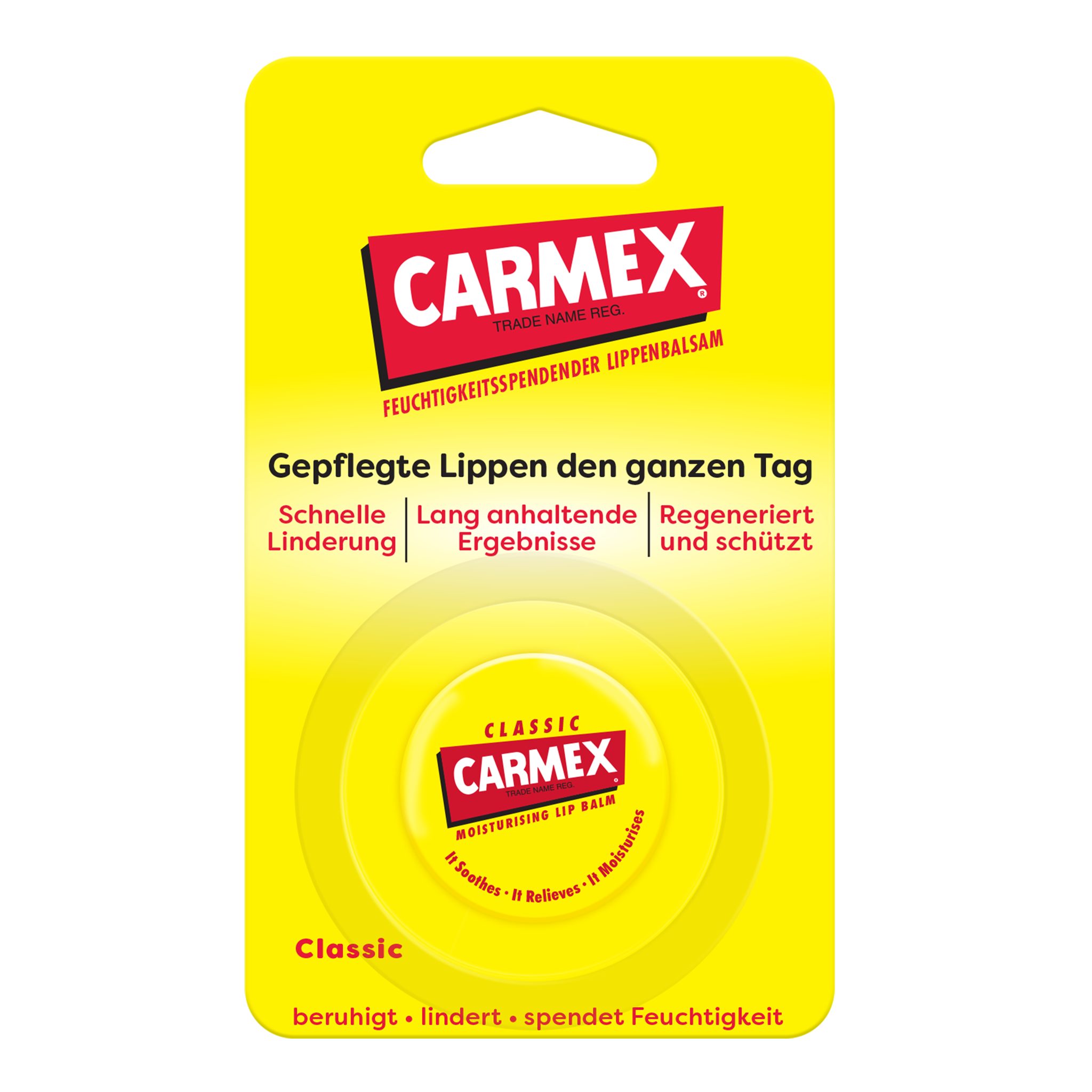 Carmex Lippenpflegestift Carmex Classic Tiegel - Lippenpflege für trockene Lippen - 7,5g