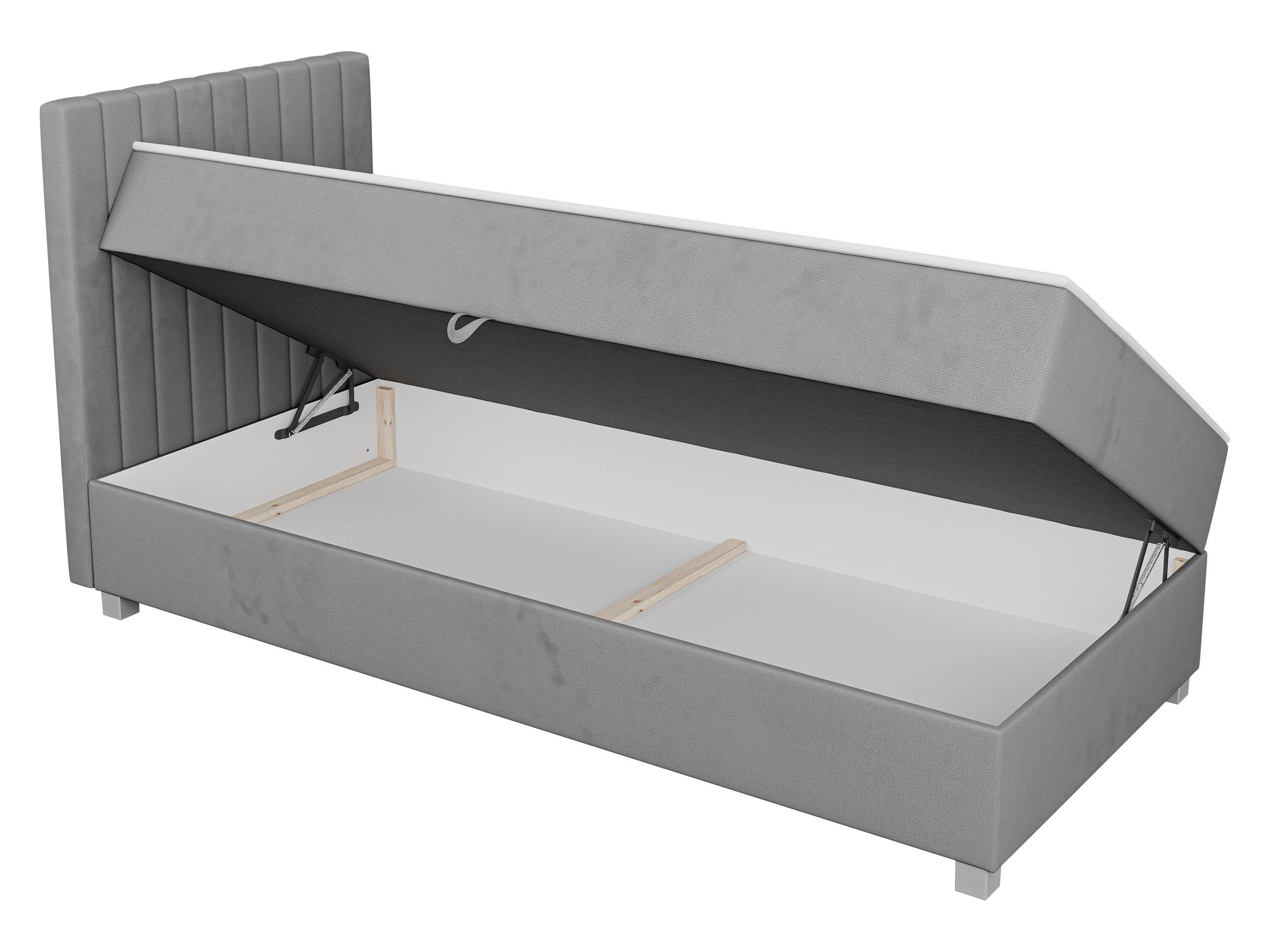 MIRJAN24 Boxspringbett Viki (mit Bettkasten), Universell - Links oder Rechts, 90/120x200 cm