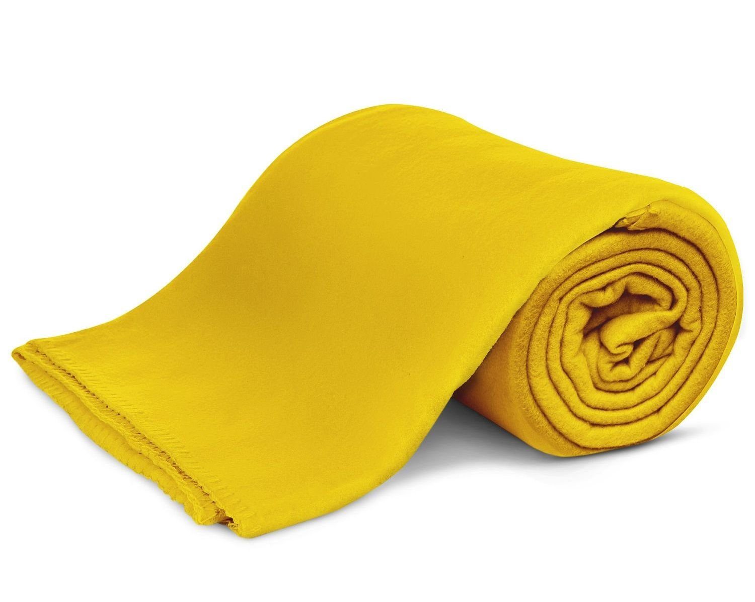 Wohndecke Polar-Fleece mit Antipilling, ca. 420g, 130x160 cm, KiGATEX, Ziersticheinfassung