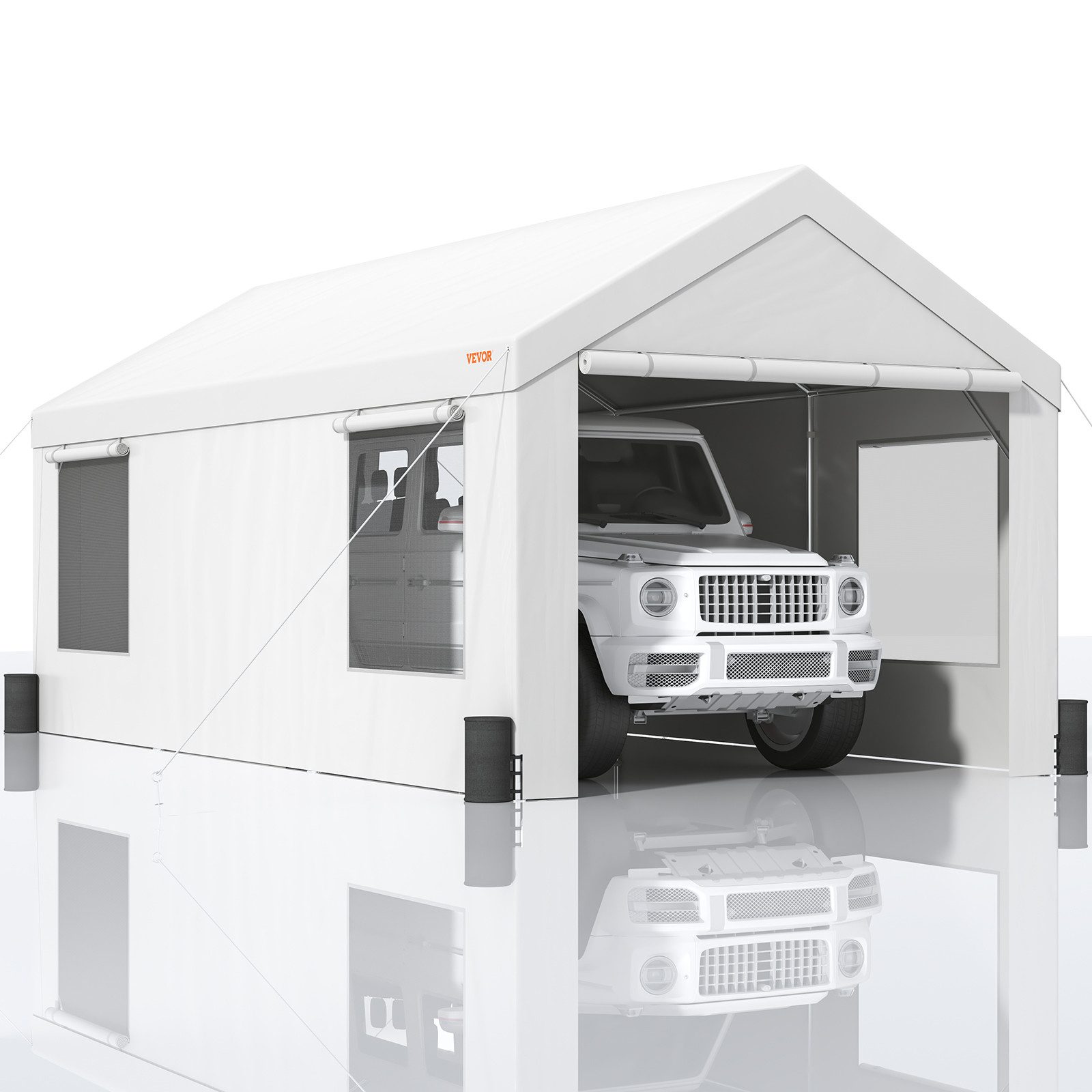 VEVOR Einzelcarport Carport 3x6x2,8m robuste große Garagenüberdachung für den Außenbereich