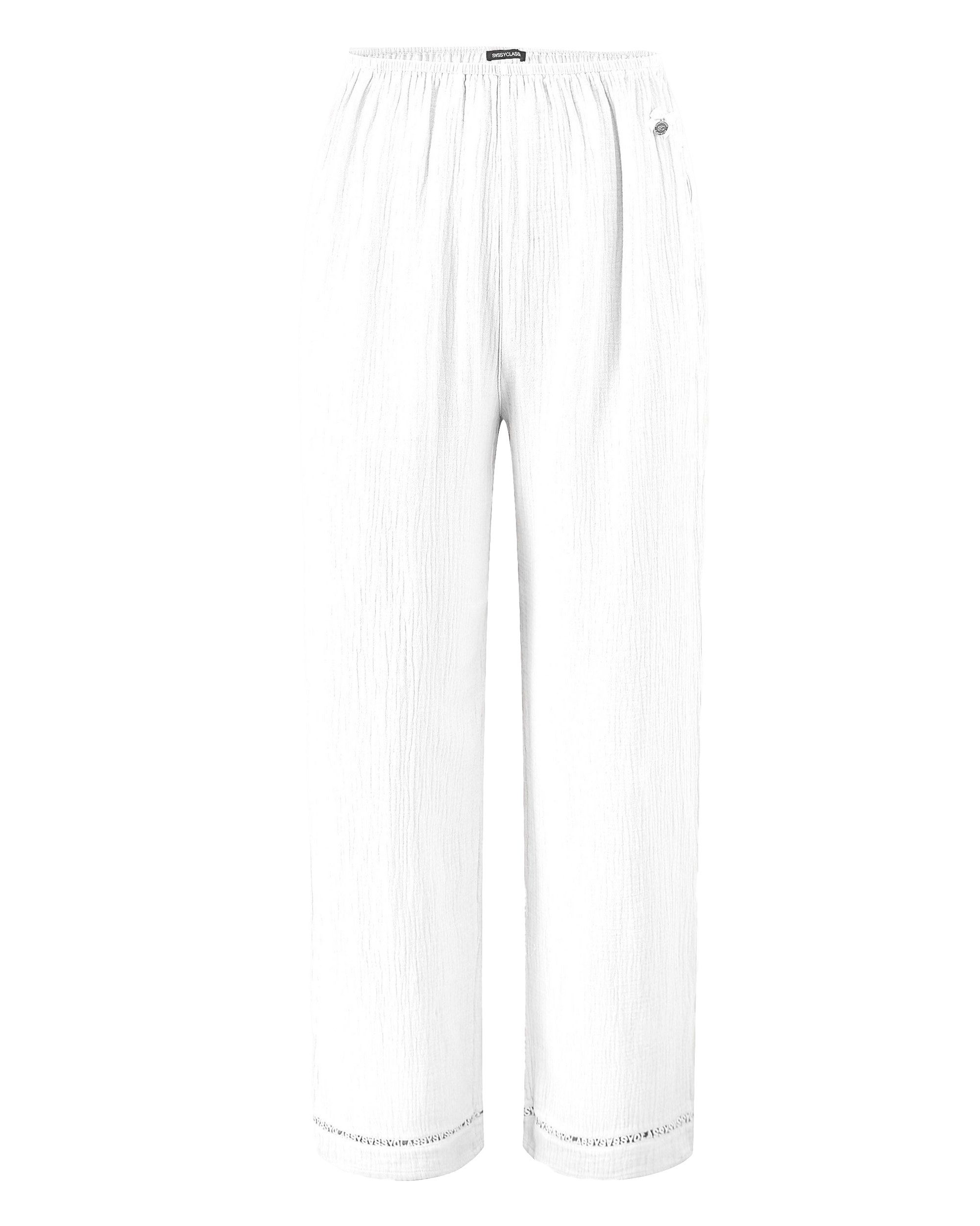 SASSYCLASSY Pyjamahose Lässige Pyjamahose aus Musselin günstig online kaufen