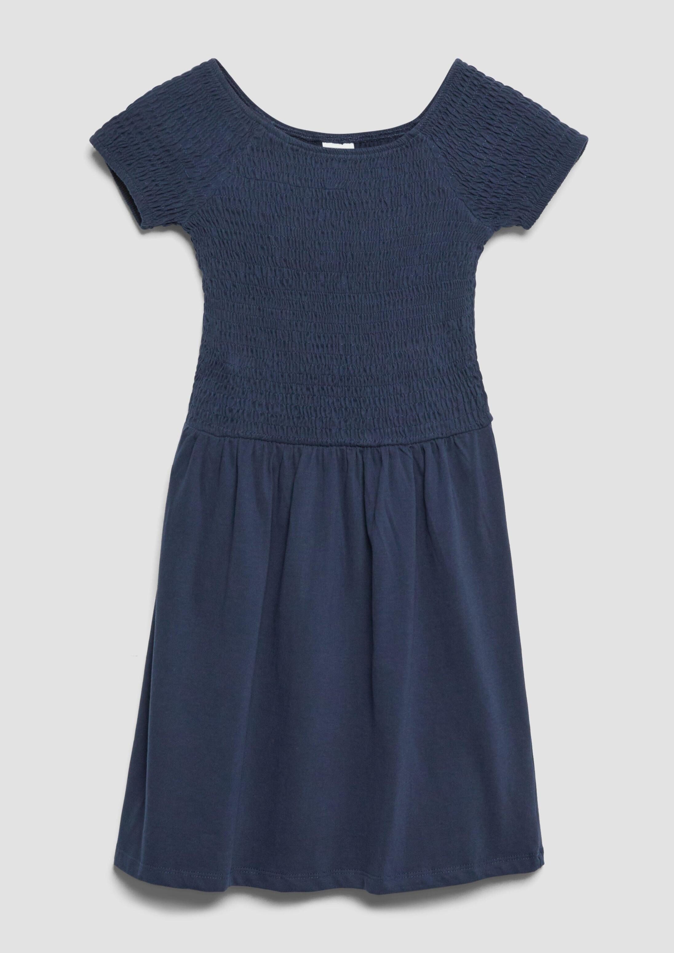 s.Oliver Minikleid Kleid Off-Shoulder-Kleid mit Smok-Detail