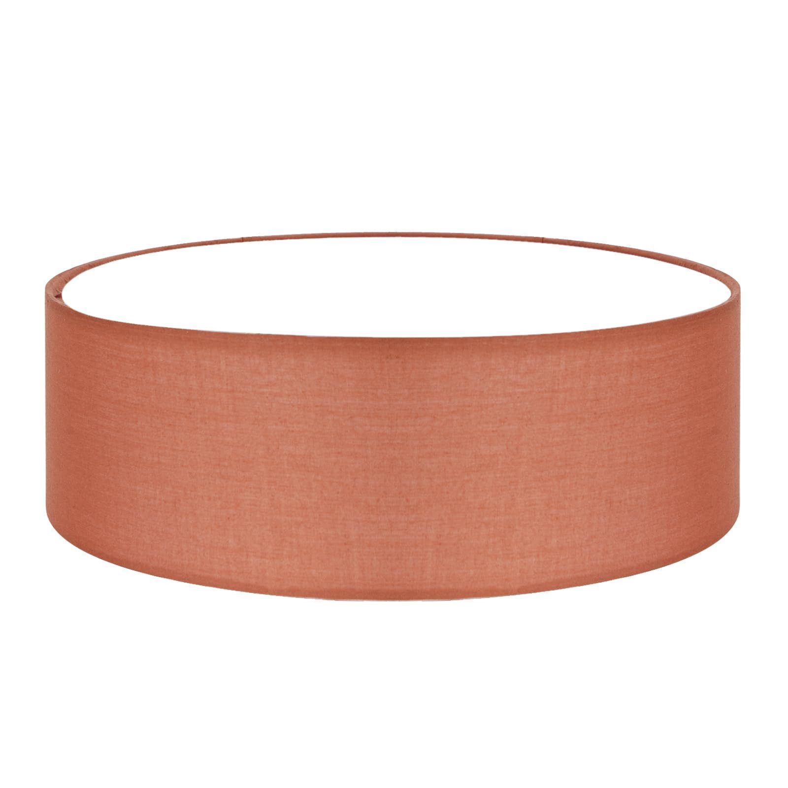LQWELL Лампыschirm Deckenleuchte mit Leinenstoff-Lampenschirm, E27,Ø30cm x H10cm, Wohnzimmerlampe Schlafzimmer Kinderzimmer Flur Lampe