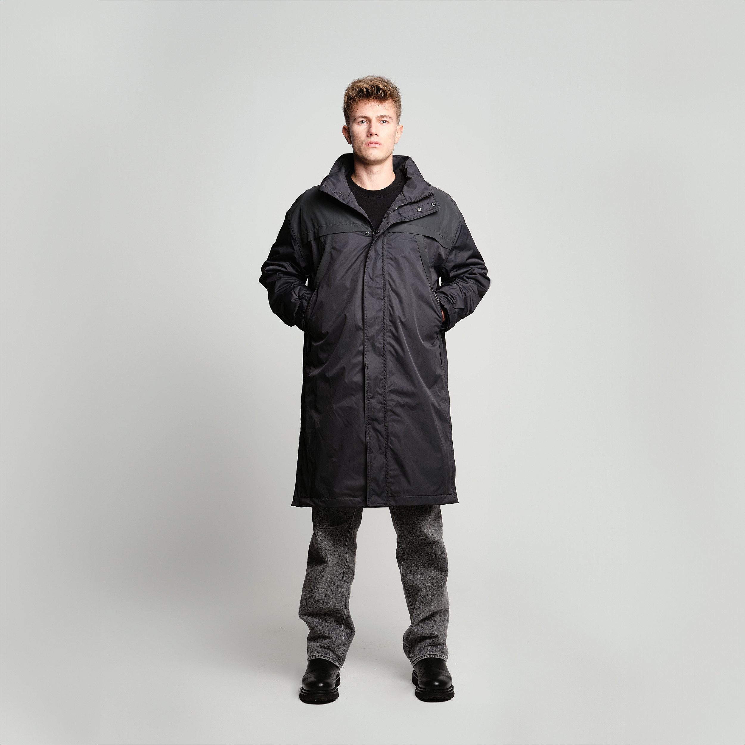 OAK25 Regenmantel Everyday Raincoat Regenmantel reflektierend (1-tlg) Unisex Outdoor Regenjacke mit Fleecefutter, 10.000mm Wassersäule