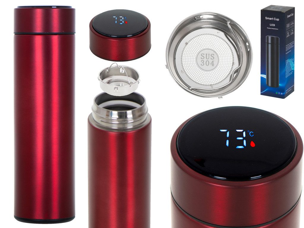Isolierflasche Tempro Touch - 500ml LED-Thermo-/Isolierflasche mit Temperaturanzeige