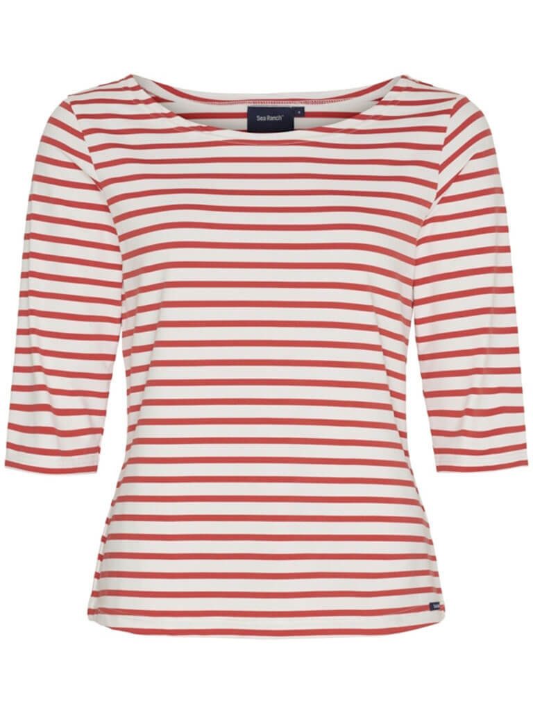 Sea Ranch 3/4-Arm-Shirt Marina Damen 3/4-Arm-Shirt Marina Streifen & U-Boot-Ausschnitt - UV-Schutz