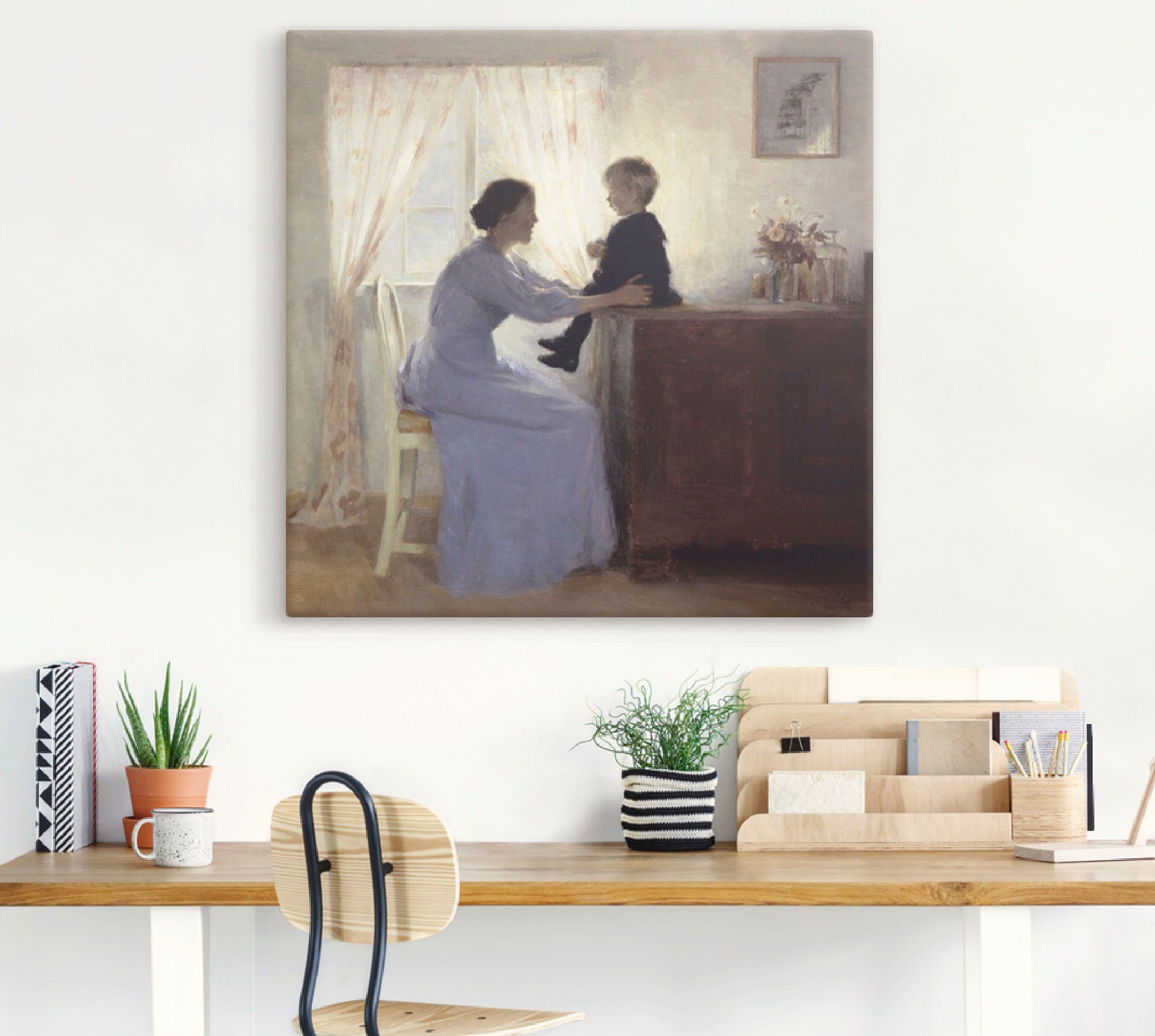 Artland Leinwandbild Mutter und Kind. 1898, Frau (1 St), auf Holzrahmen gespannt