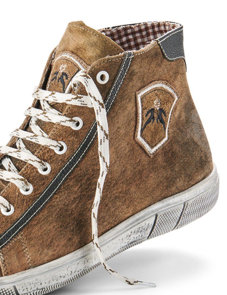 Sneaker "Marinus", Leder Herren Wood Trachtenschuhe Maddox Braun