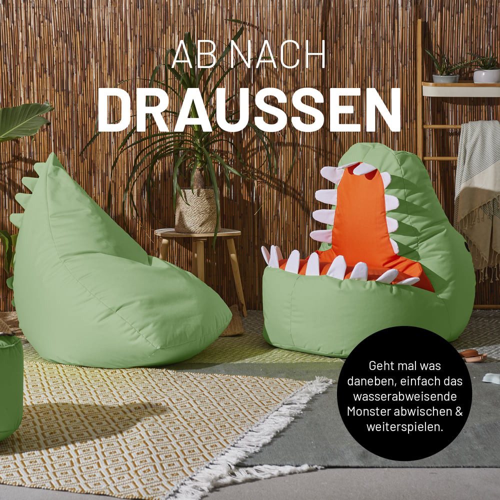 Lumaland Sitzsack Kinder Dino Kissen 90x90x70 günstig online kaufen