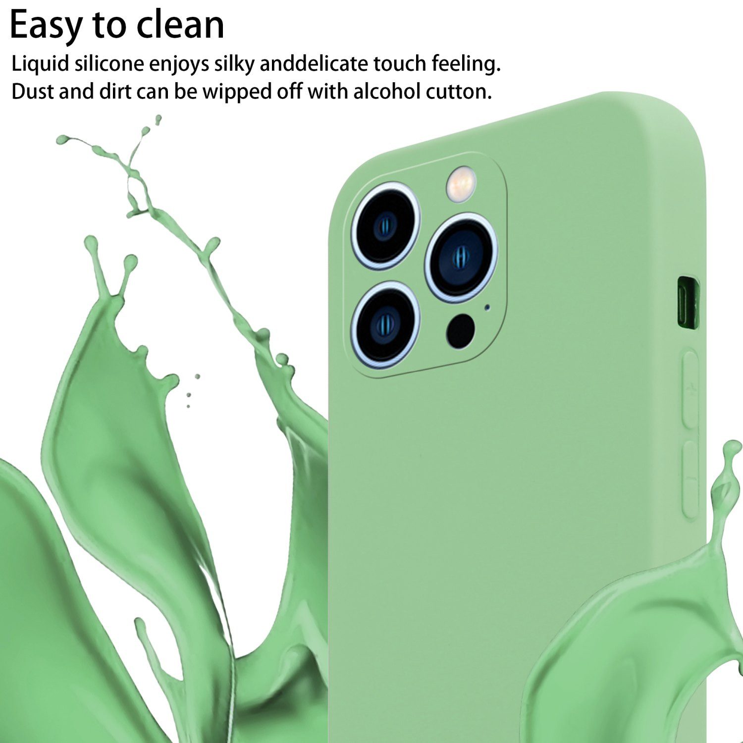 Cadorabo Handyhülle für iPhone 13 PRO Kette Apple iPhone 13 PRO, TPU Silikon Handy Schutzhülle - Hülle - Liquid Style - mit Handykette