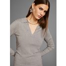 HECHTER PARIS Polokragenpullover mit elegantem V-Ausschnitt